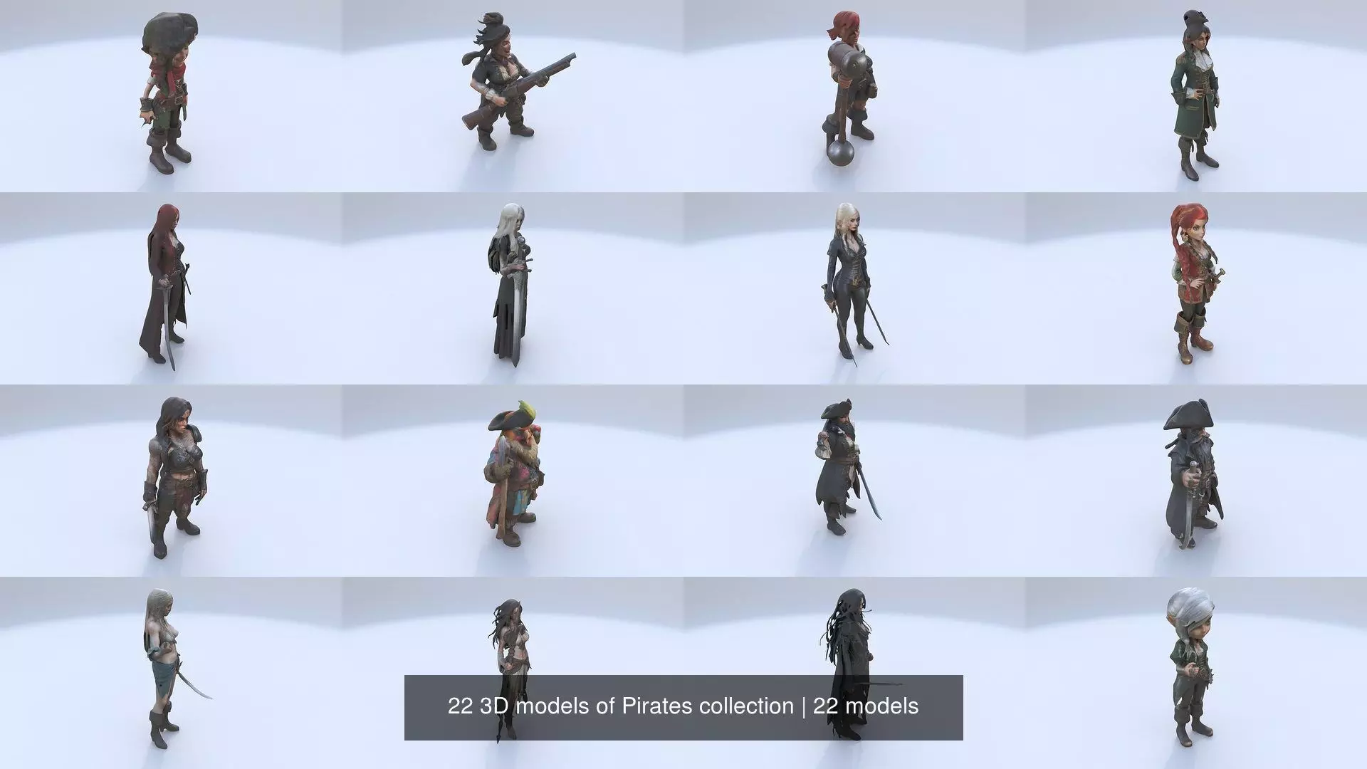 22 3D models of Pirates collection _0