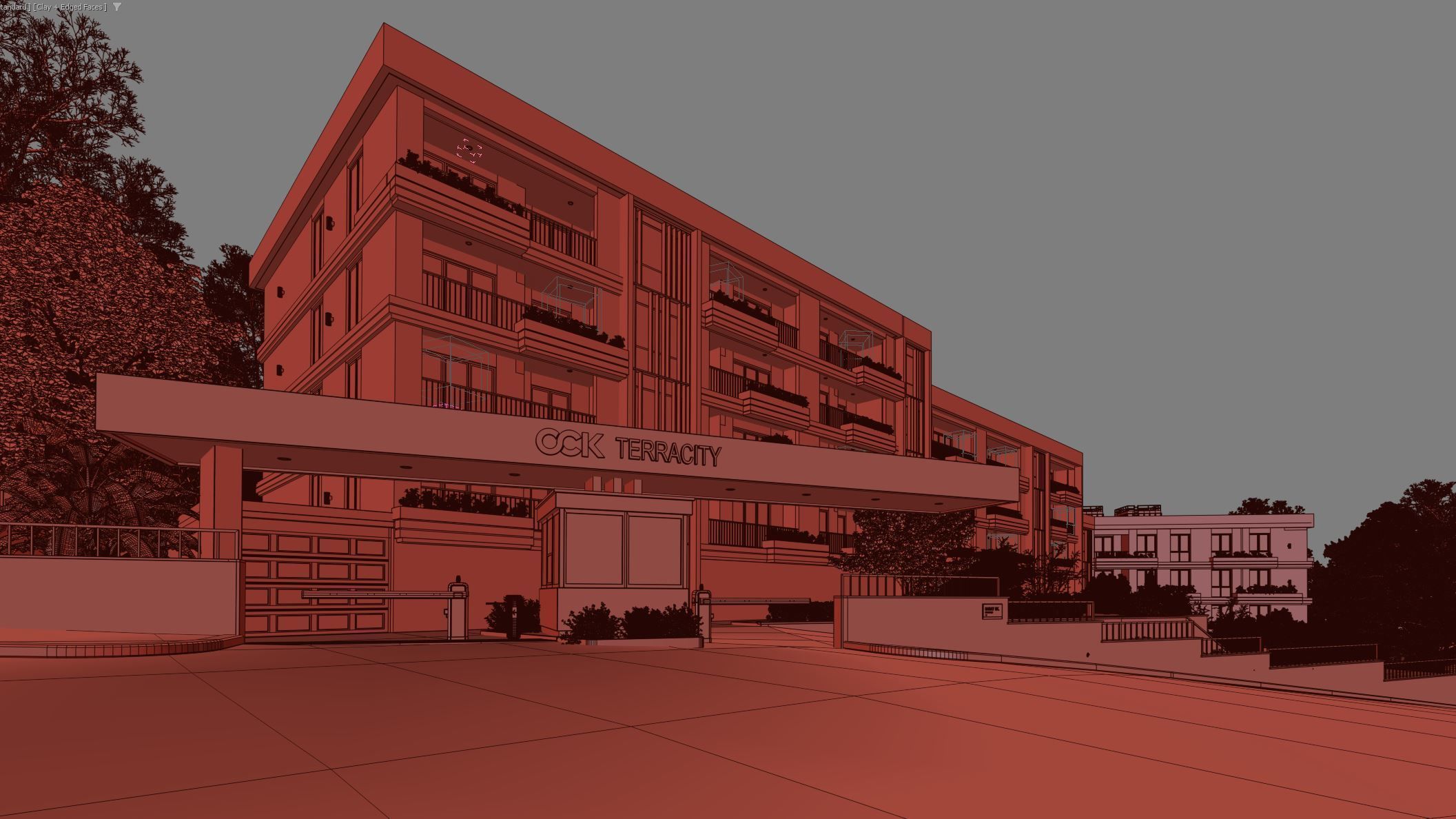 Residence Project - Corona Exterior Scene 3D model_7