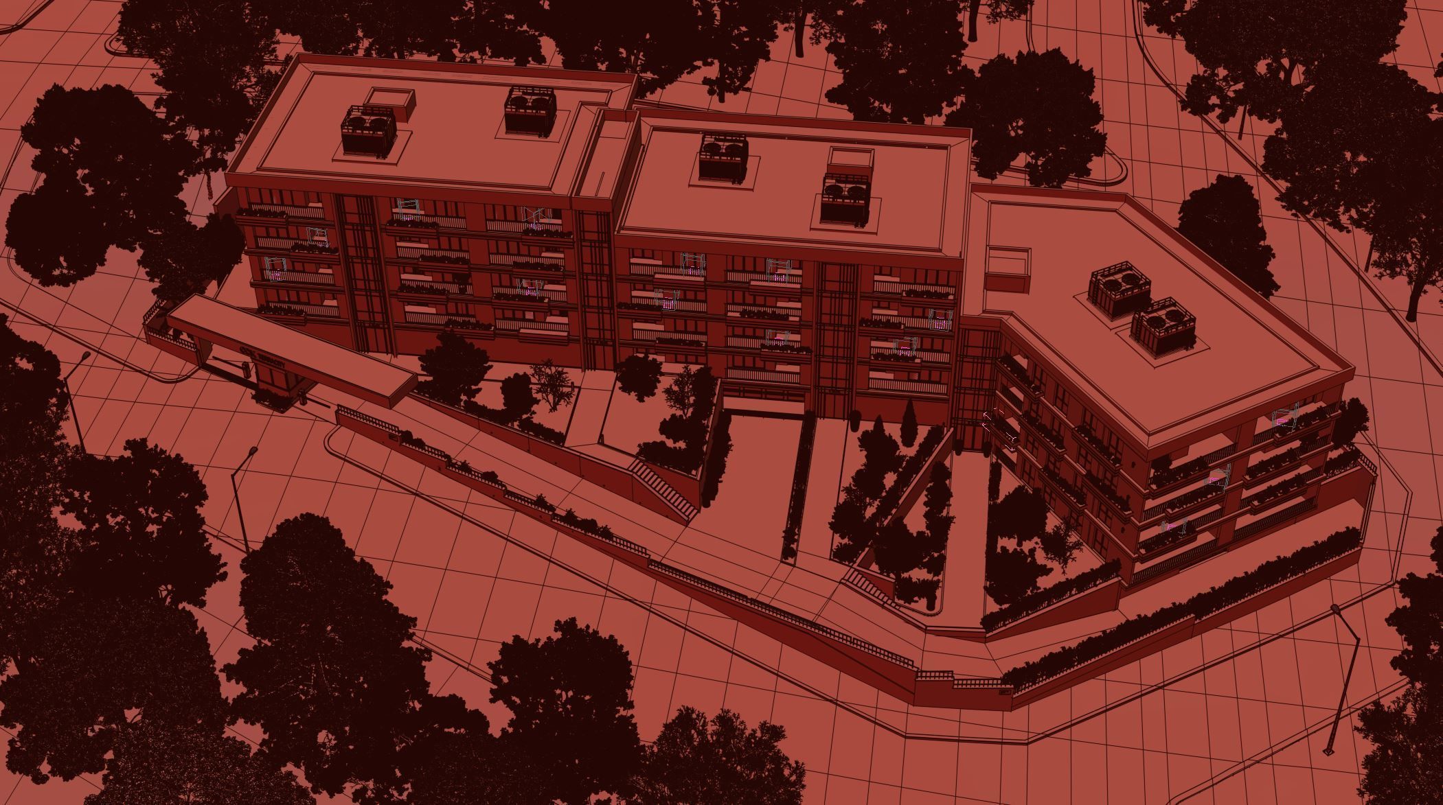 Residence Project - Corona Exterior Scene 3D model_11