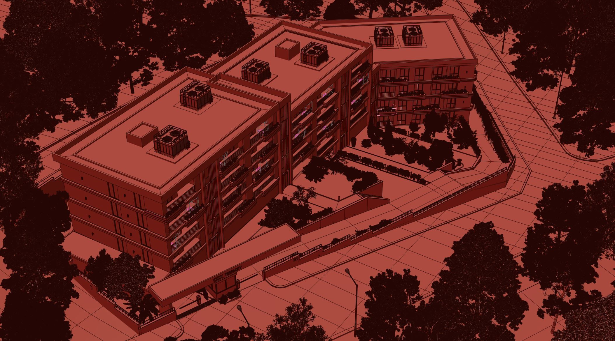 Residence Project - Corona Exterior Scene 3D model_8