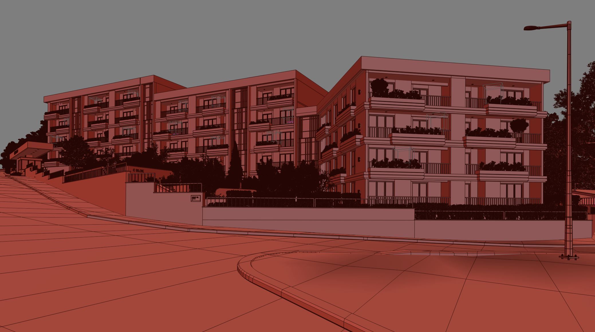 Residence Project - Corona Exterior Scene 3D model_9