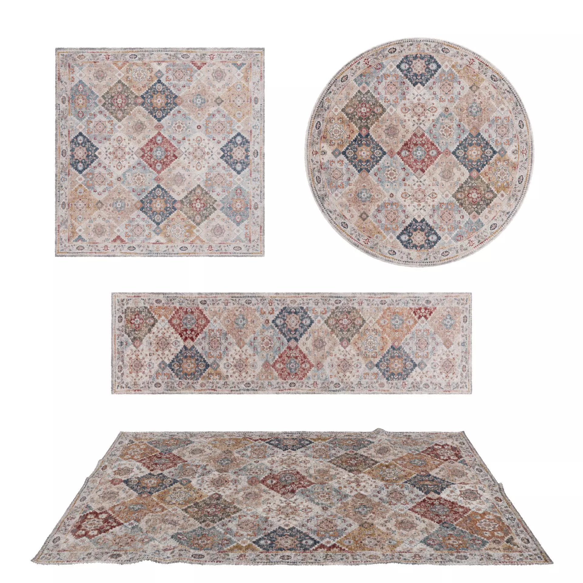 Rugs No 999 Low-poly 3D model_0