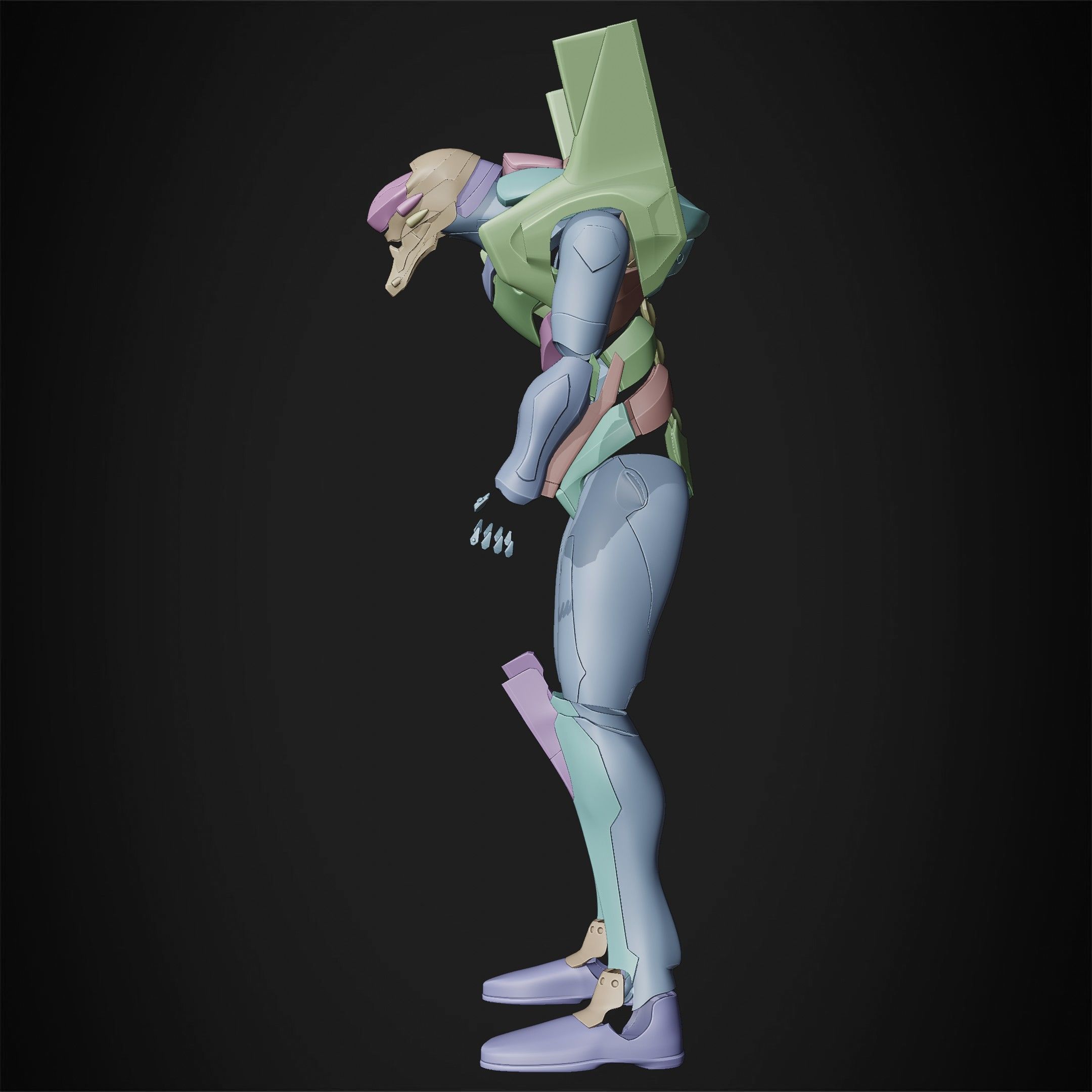 Evangelion EVA-02 Full Armor for Cosplay 3D print model_15