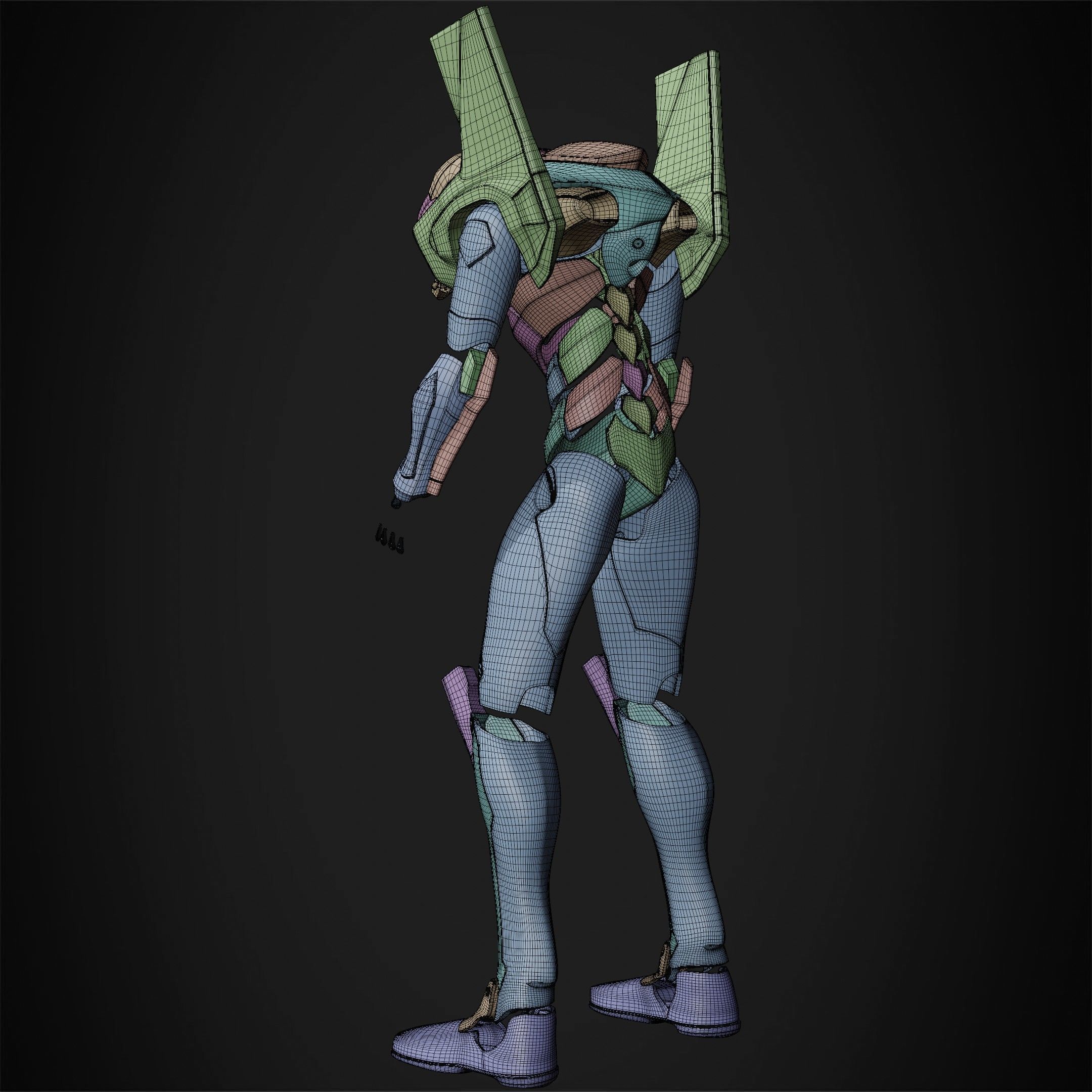 Evangelion EVA-02 Full Armor for Cosplay 3D print model_18