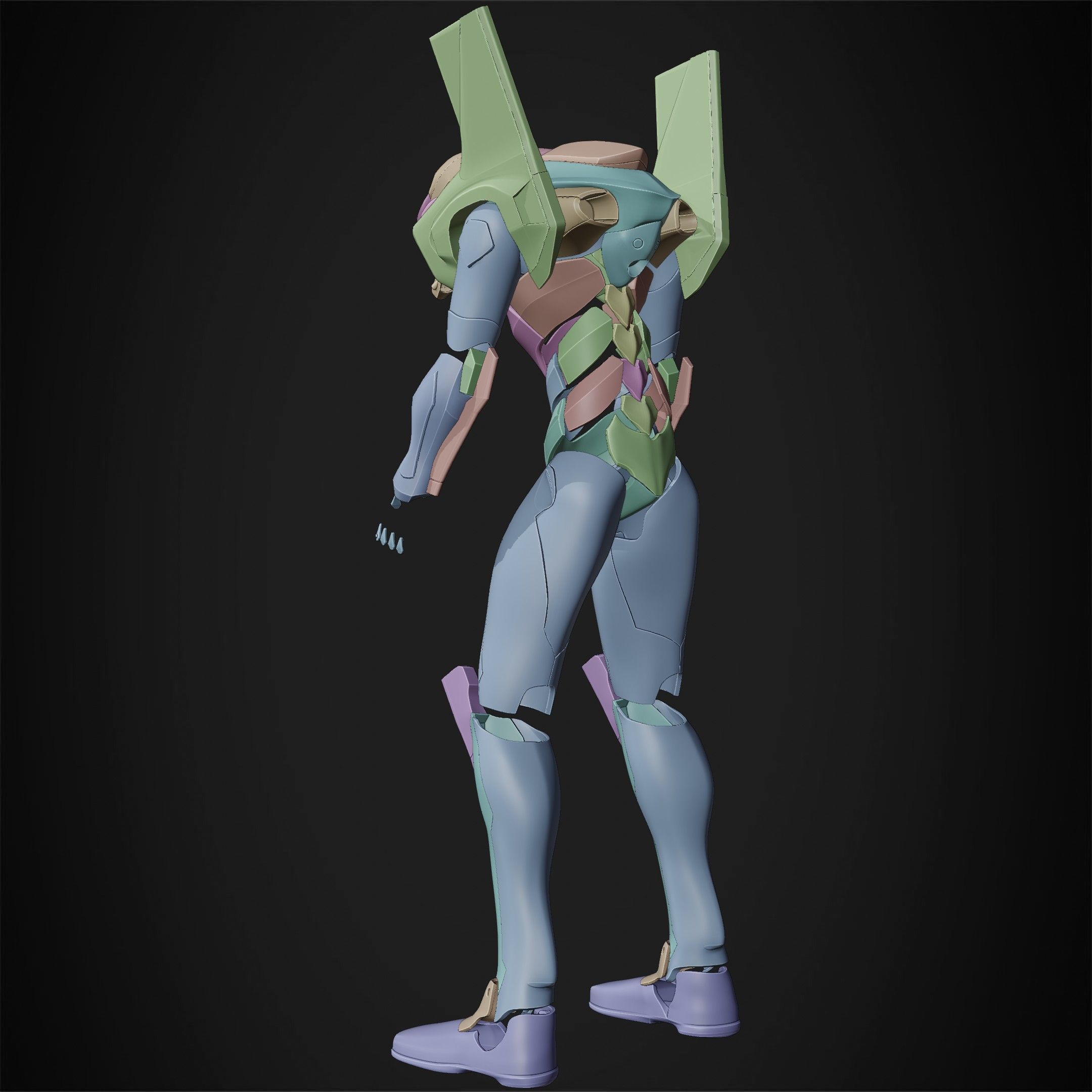 Evangelion EVA-02 Full Armor for Cosplay 3D print model_17