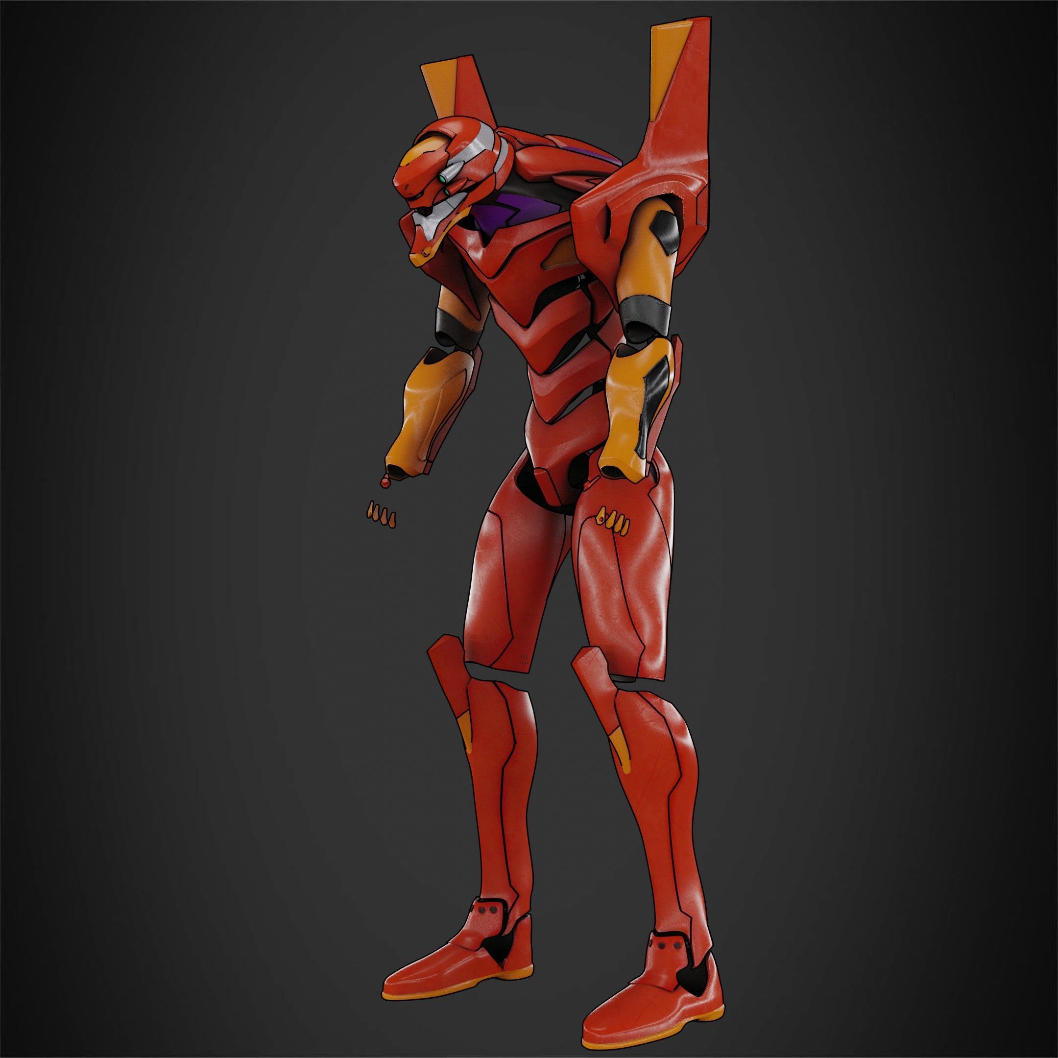 Evangelion EVA-02 Full Armor for Cosplay 3D print model_4