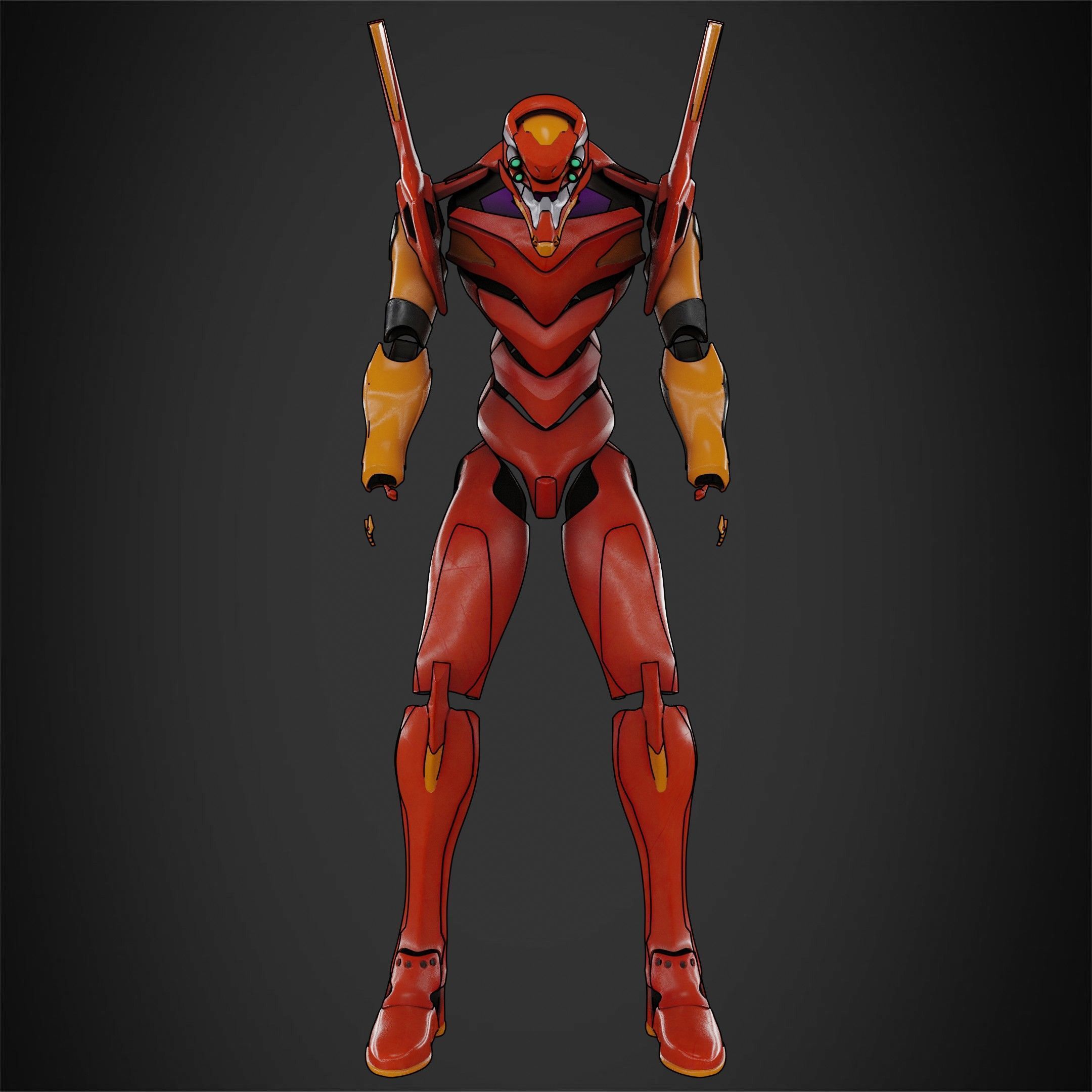 Evangelion EVA-02 Full Armor for Cosplay 3D print model_3