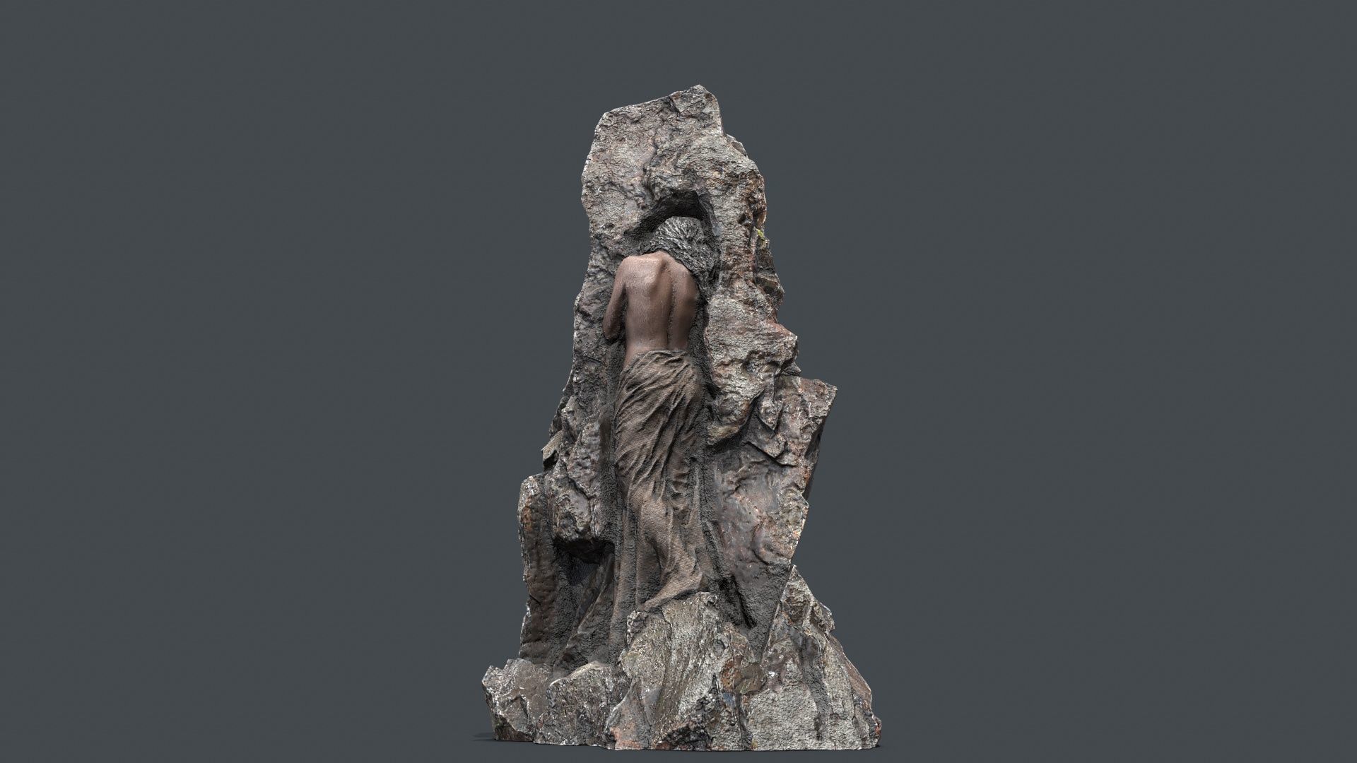 statue  Low-poly 3D model_1