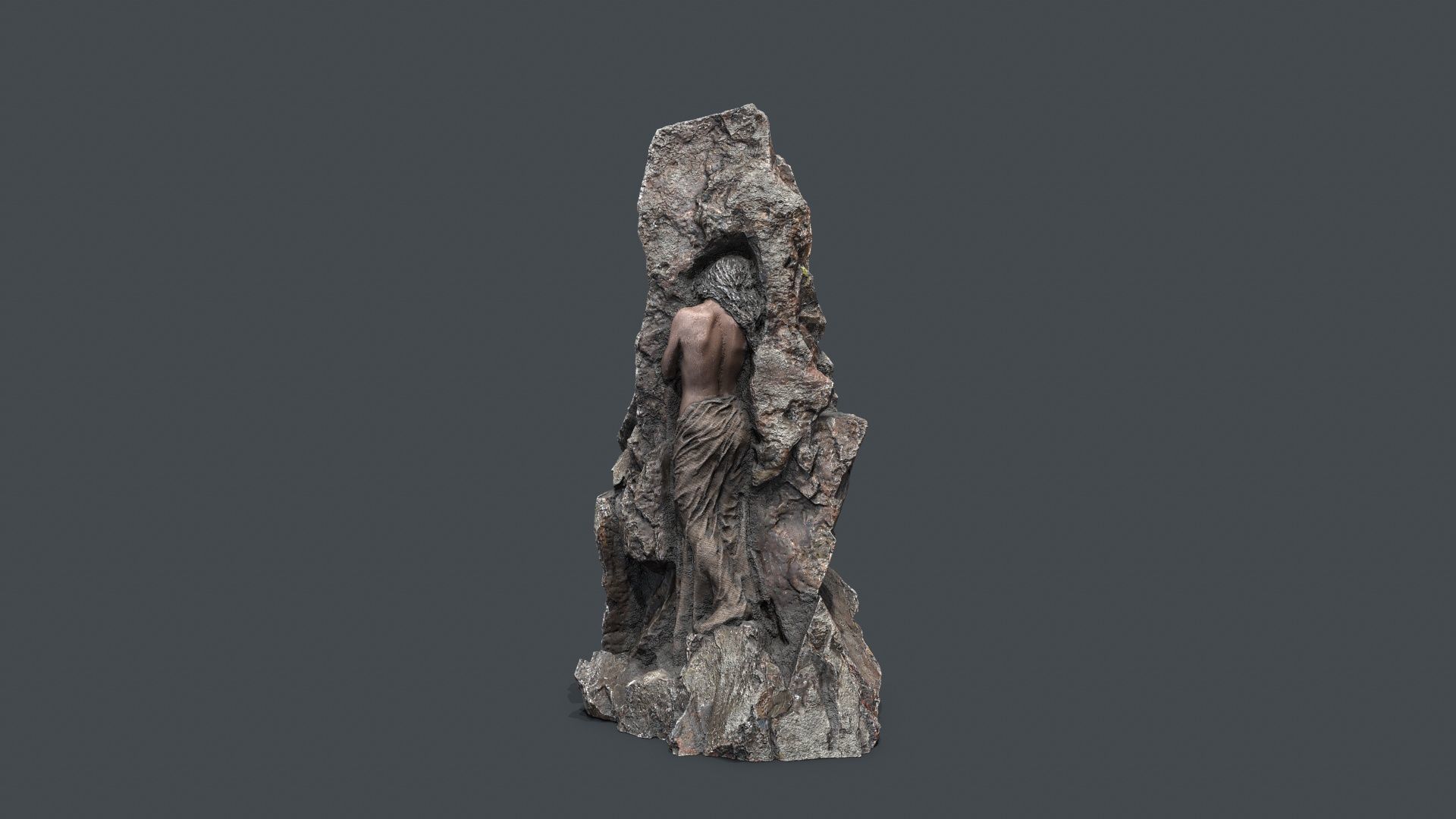 statue  Low-poly 3D model_4