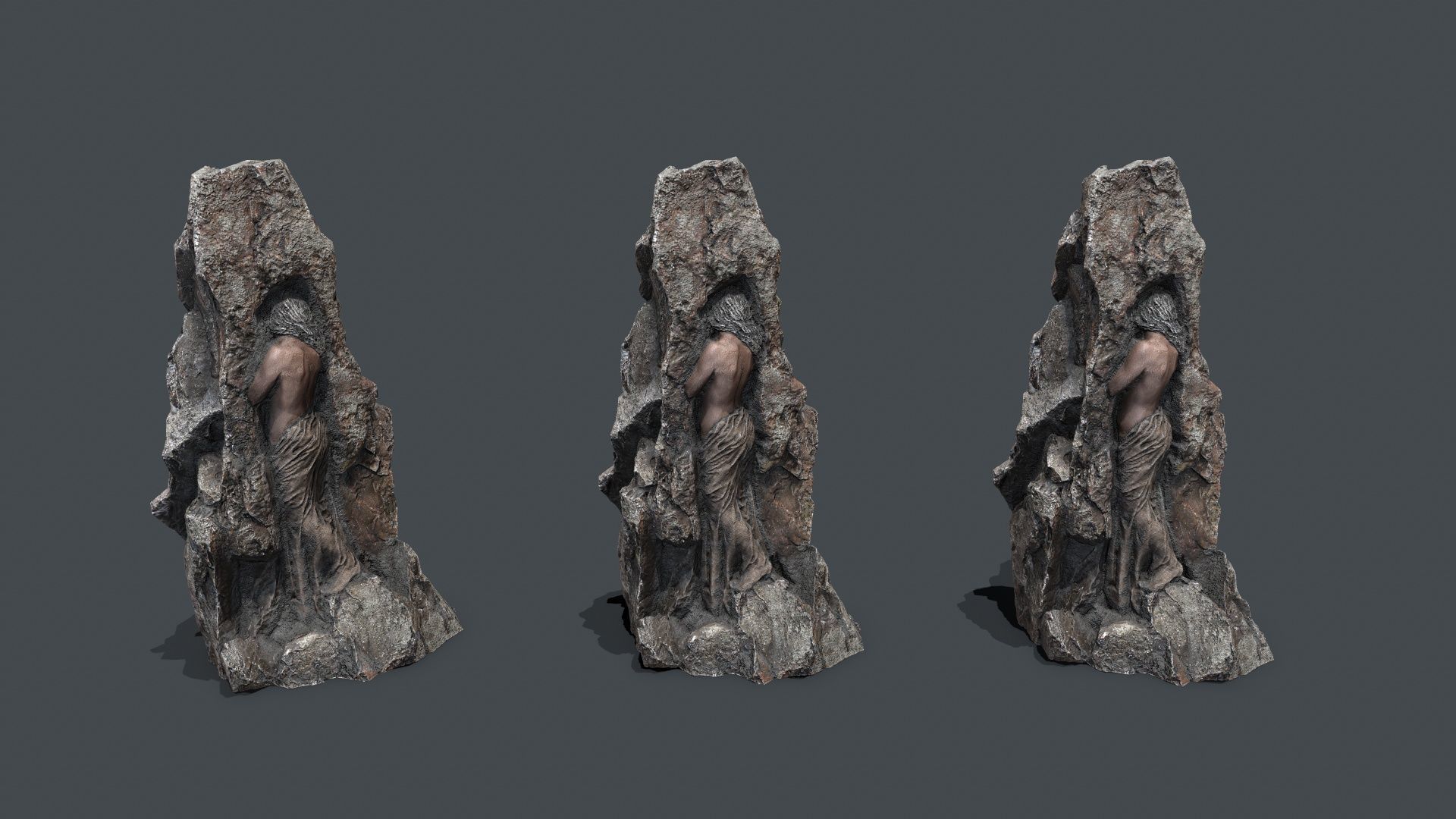 statue  Low-poly 3D model_12
