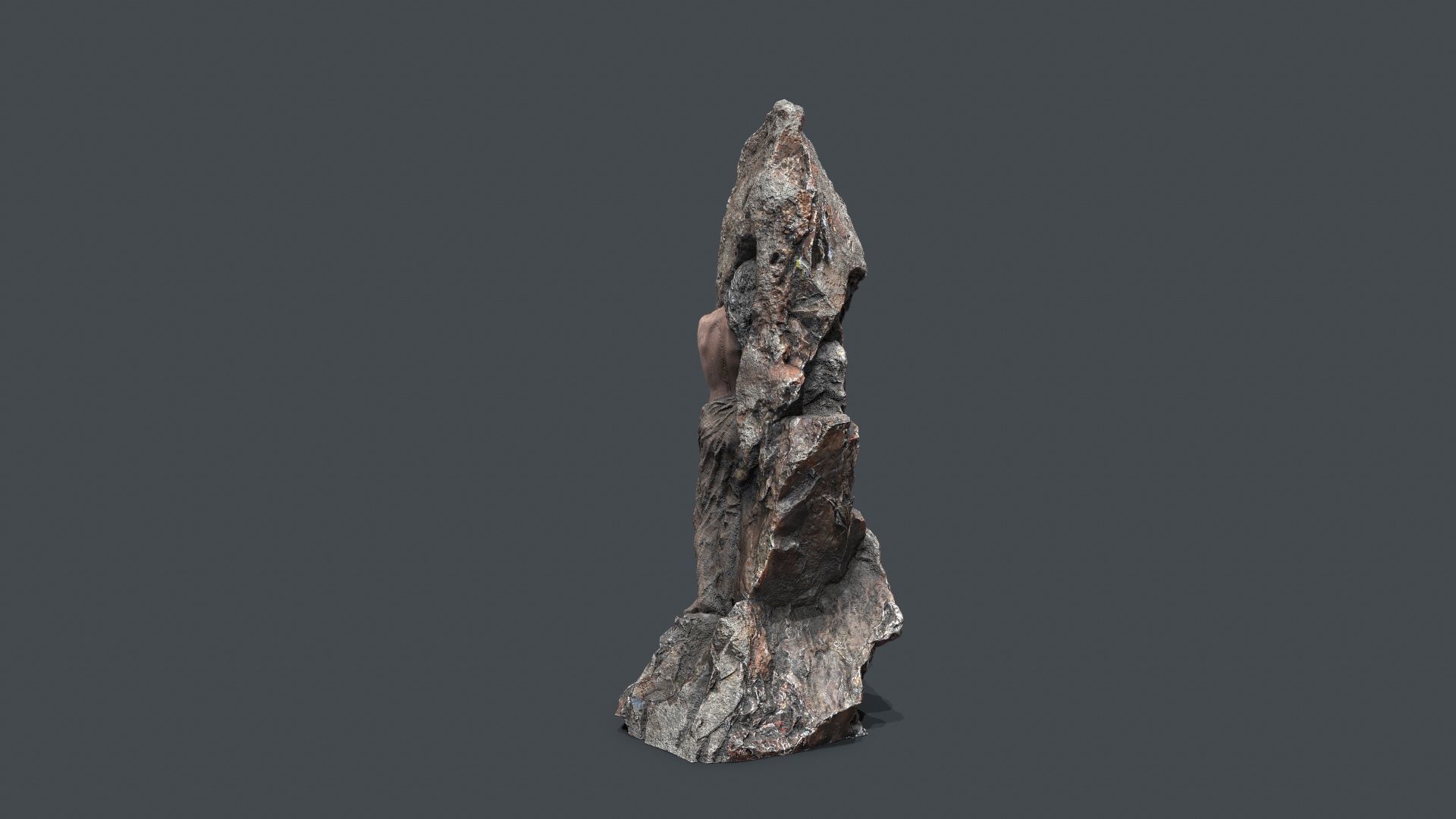 statue  Low-poly 3D model_5