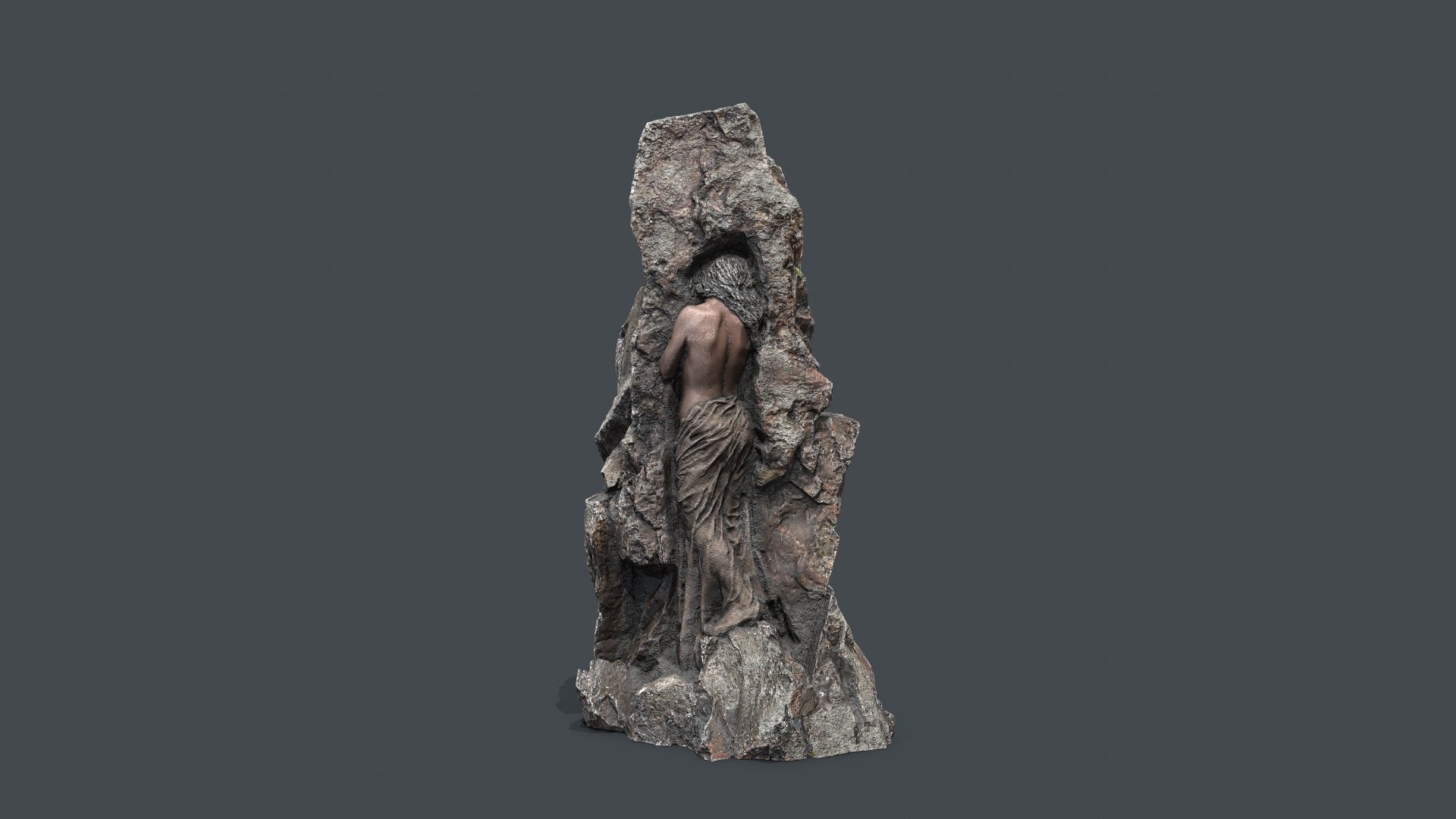 statue  Low-poly 3D model_11