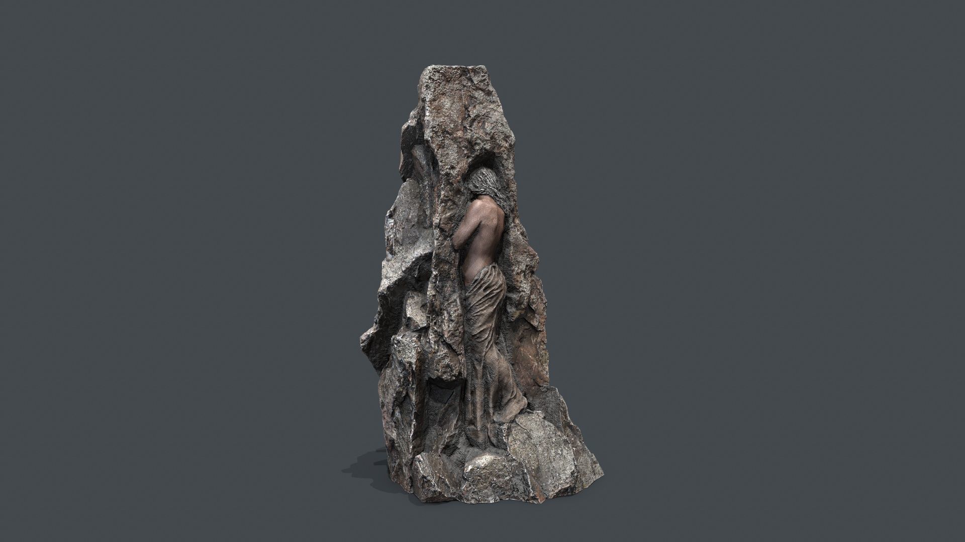 statue  Low-poly 3D model_3