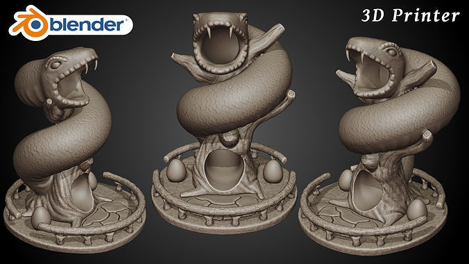 Snake dice shaker for 3D printer 3D print model
