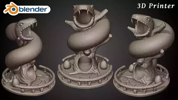 Snake dice shaker for 3D printer