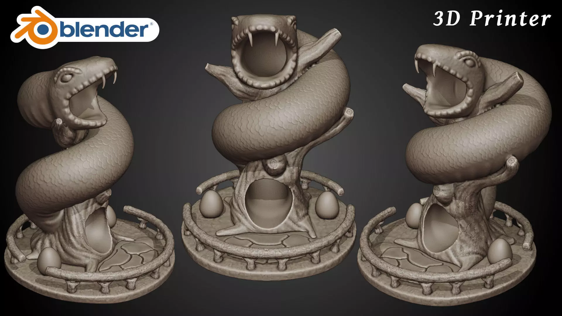 Snake dice shaker for 3D printer 3D print model_0