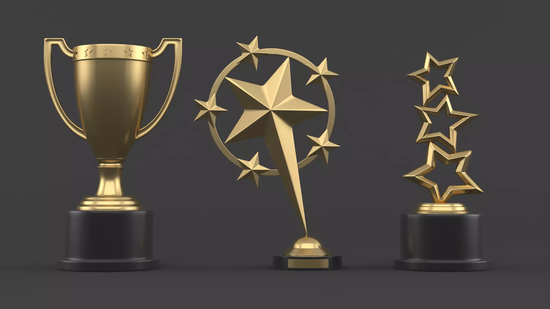 Trophy Cups 3D model_0