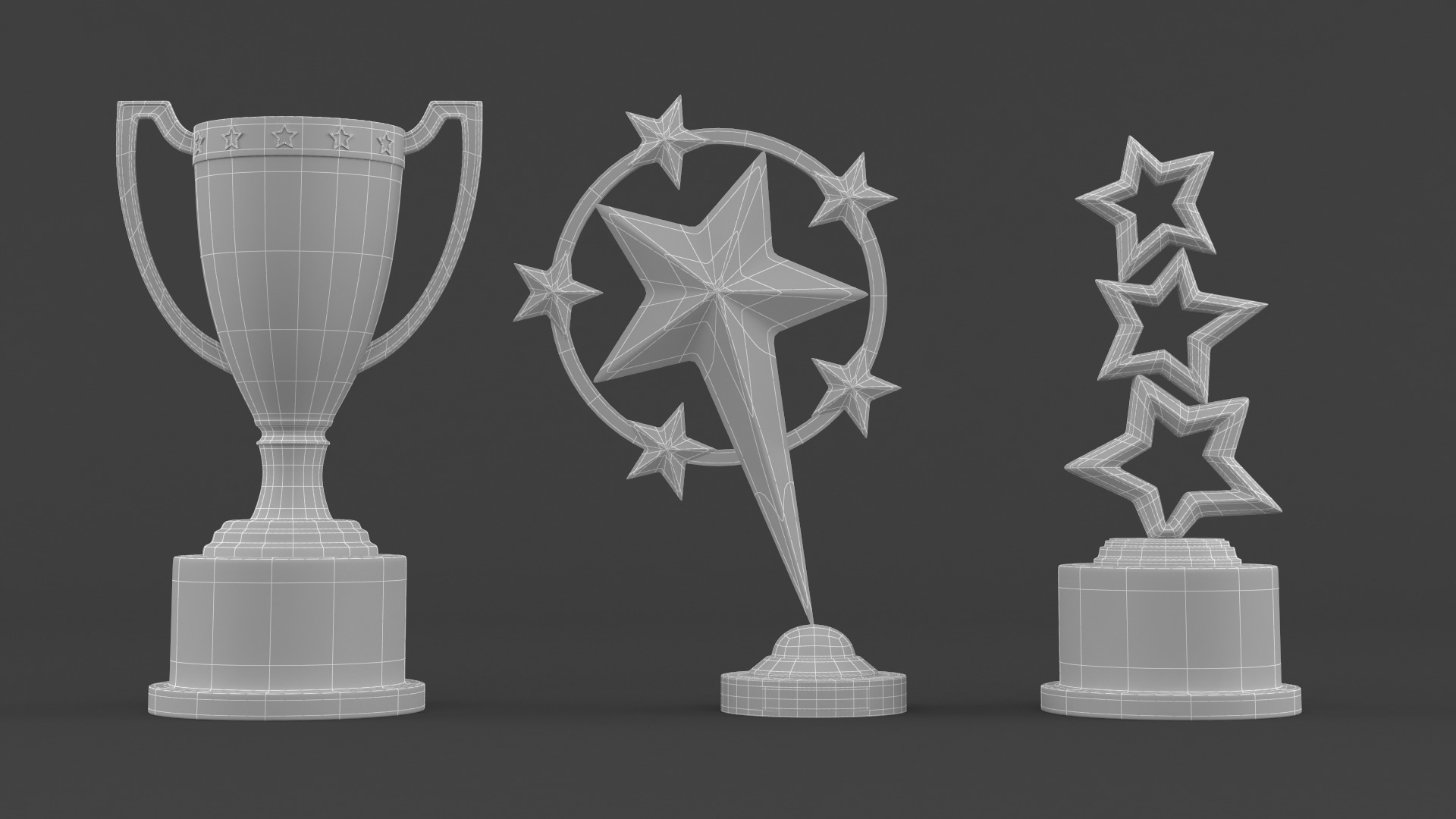 Trophy Cups 3D model_7