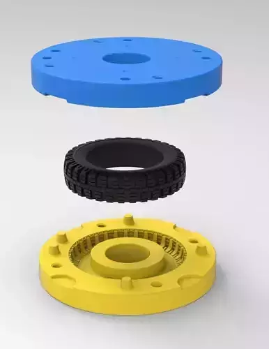 Mold for diecast tire 6 Scale 1 to 10 and 1 to 14 and 1 to 25 3D print model