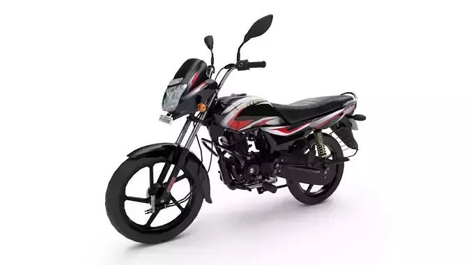 Bajaj Platina 100 Low-poly 3D model