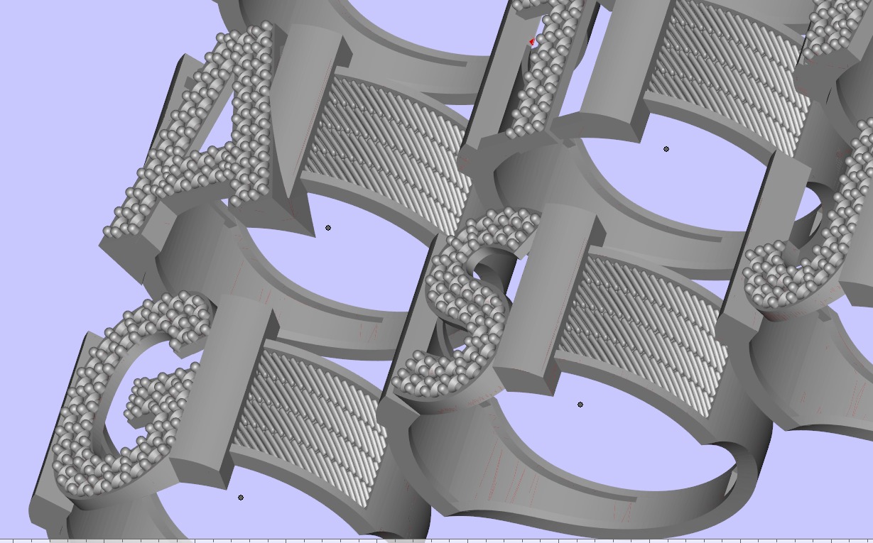 Alphabet ring with stone patterned and unpatterned 3D print model_2