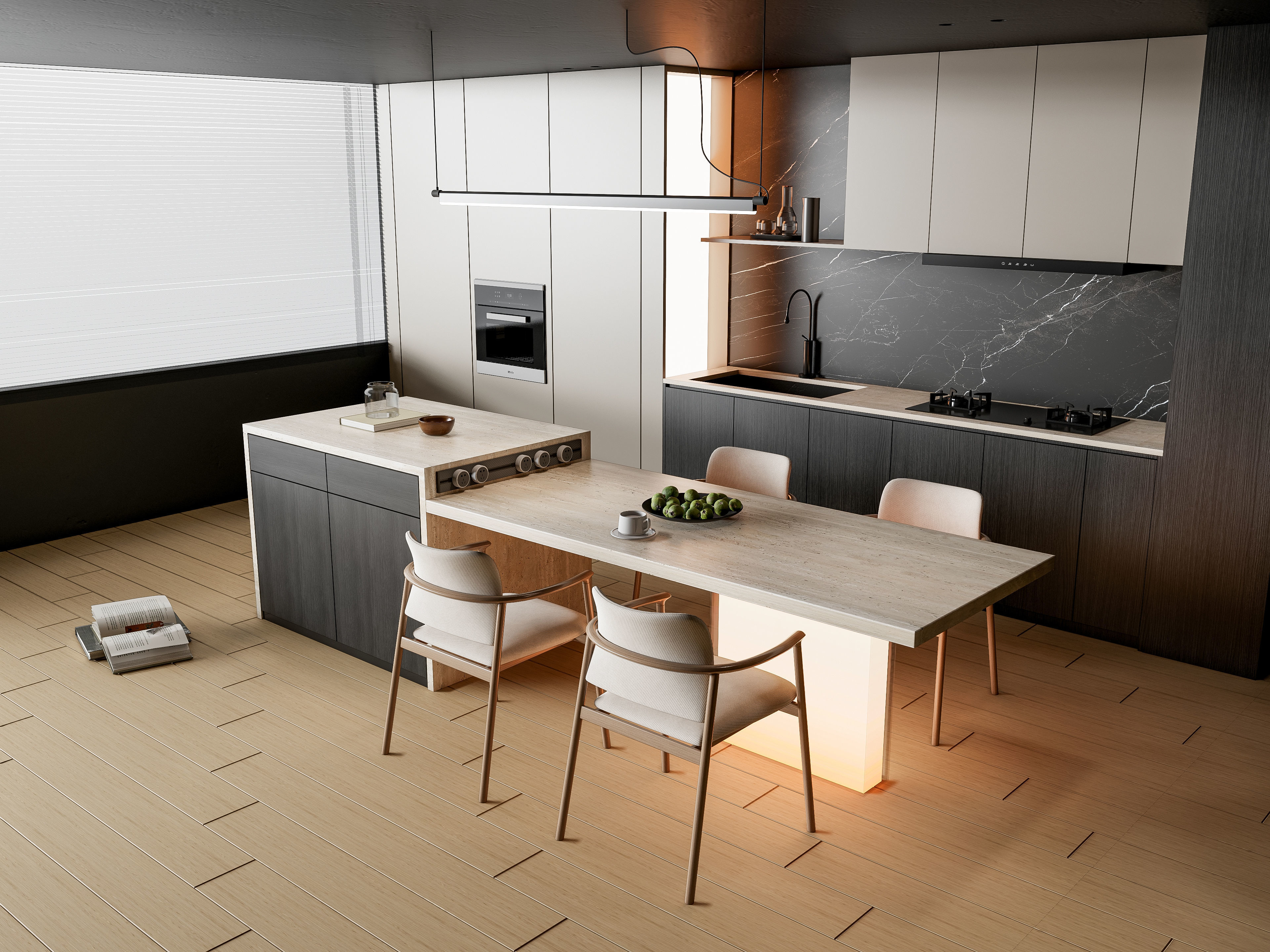 Kitchen Modern interior 86 3D model_1