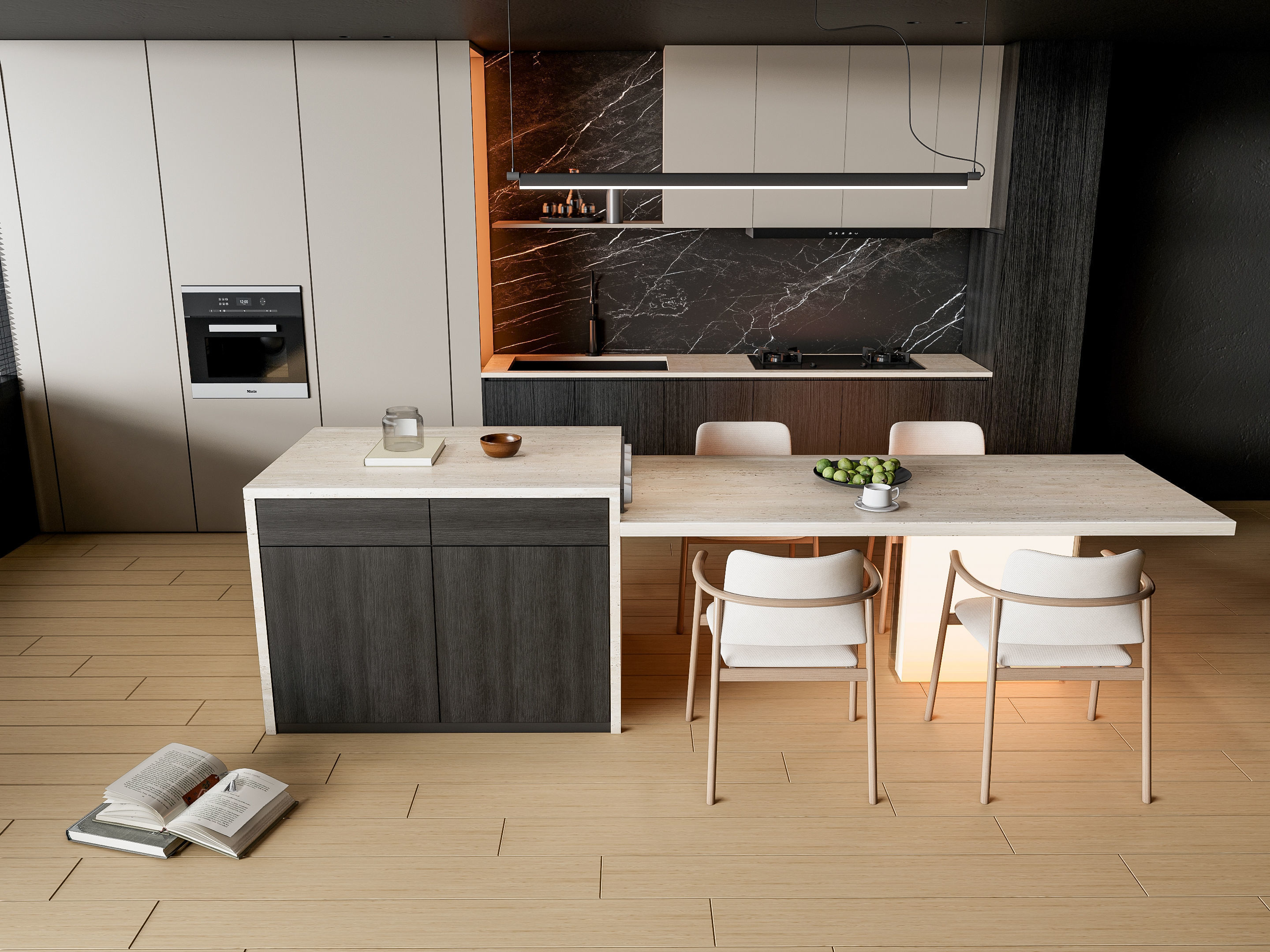 Kitchen Modern interior 86 3D model_2