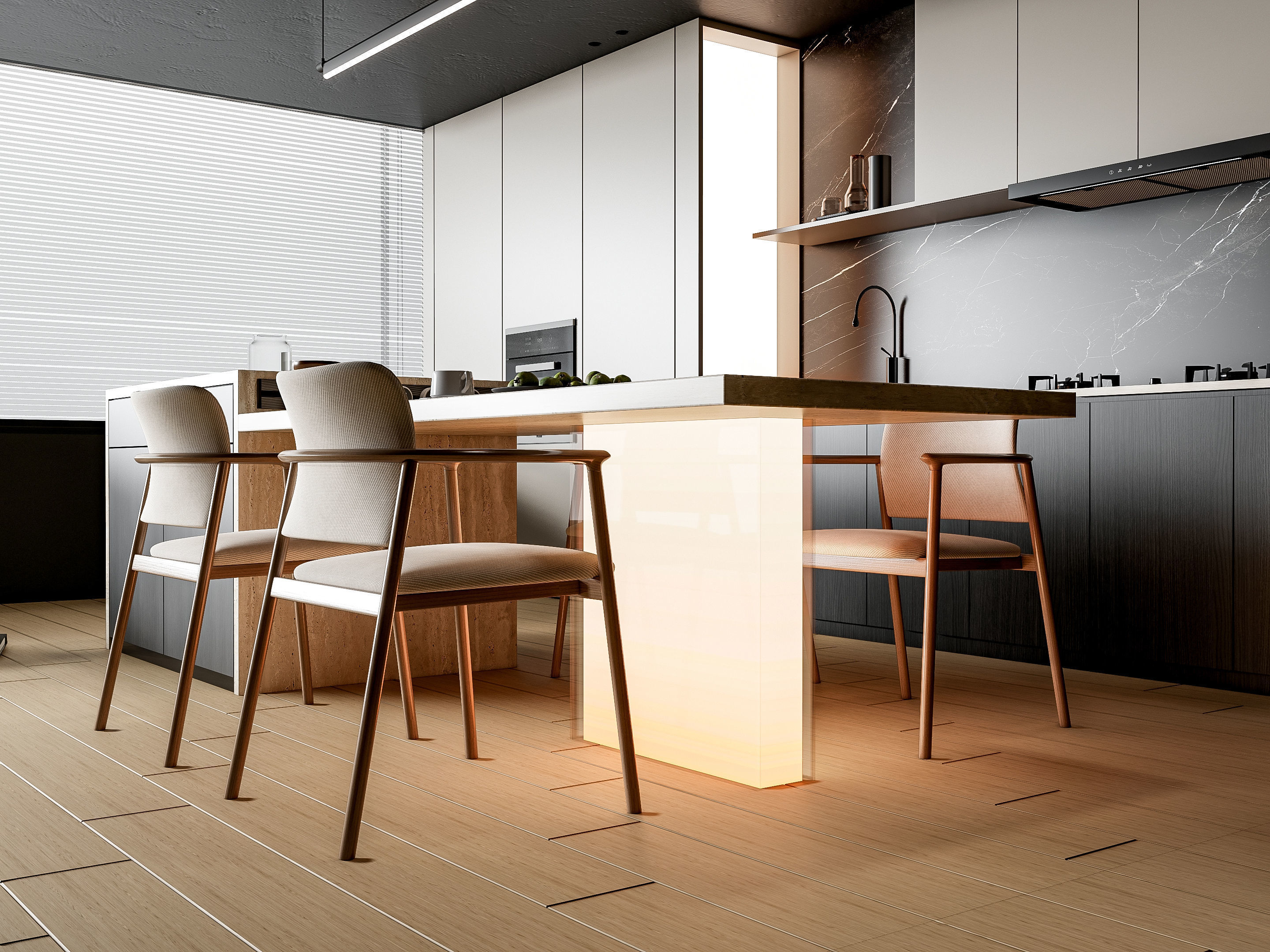 Kitchen Modern interior 86 3D model_6