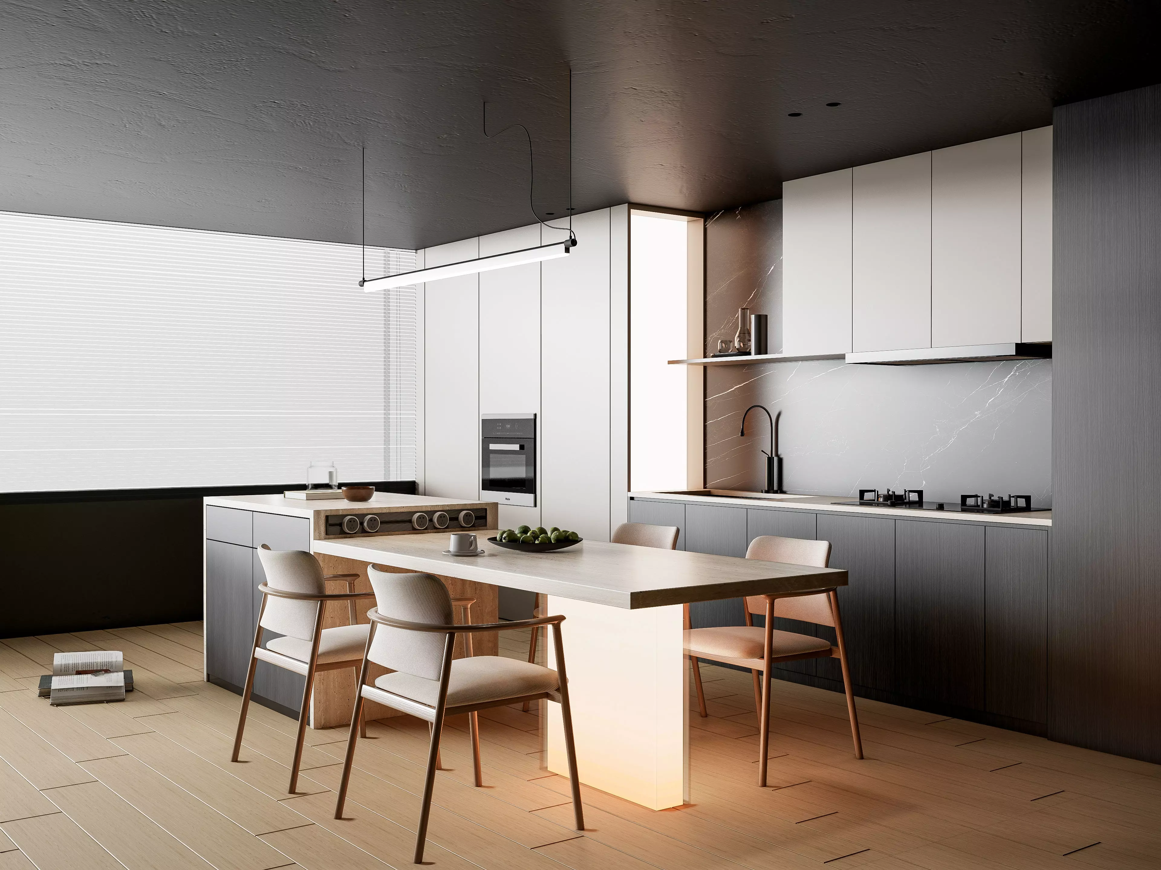Kitchen Modern interior 86 3D model_0