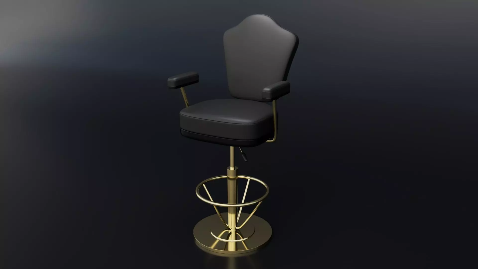 Casino Chair Low-poly 3D model_0