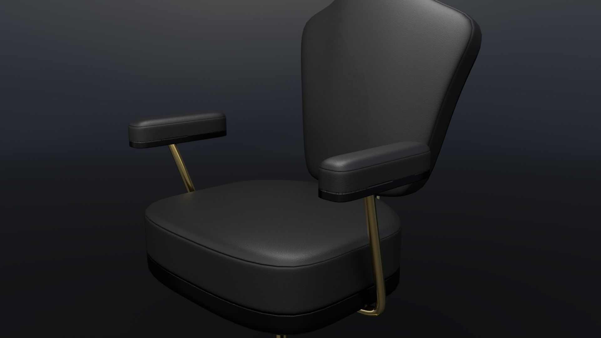 Casino Chair Low-poly 3D model_5