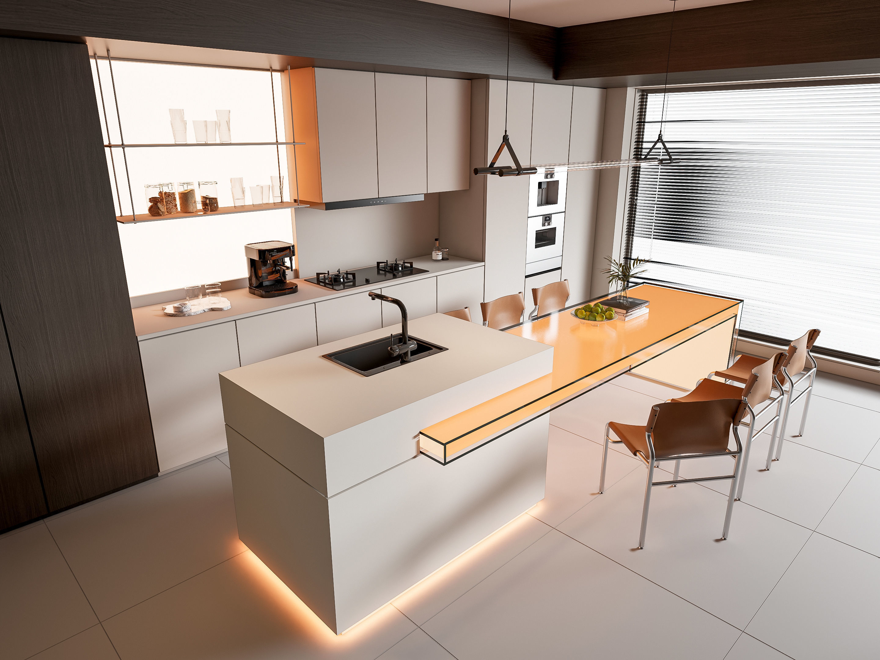 Kitchen Modern interior 87 3D model_6
