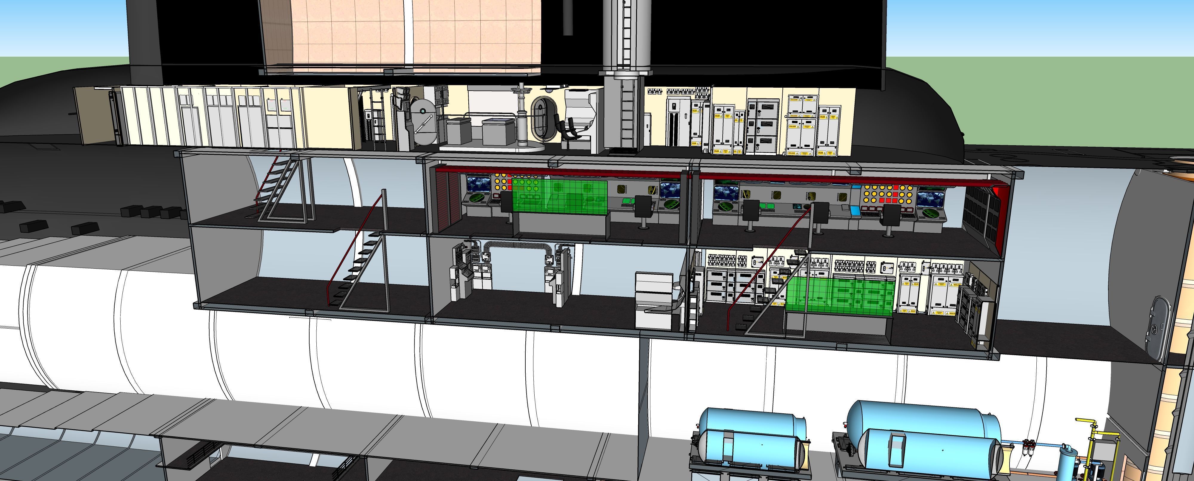 Typhoon class submarine with interior  3D model_29