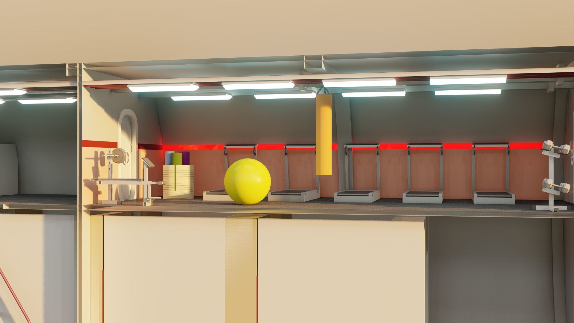 Typhoon class submarine with interior  3D model_14