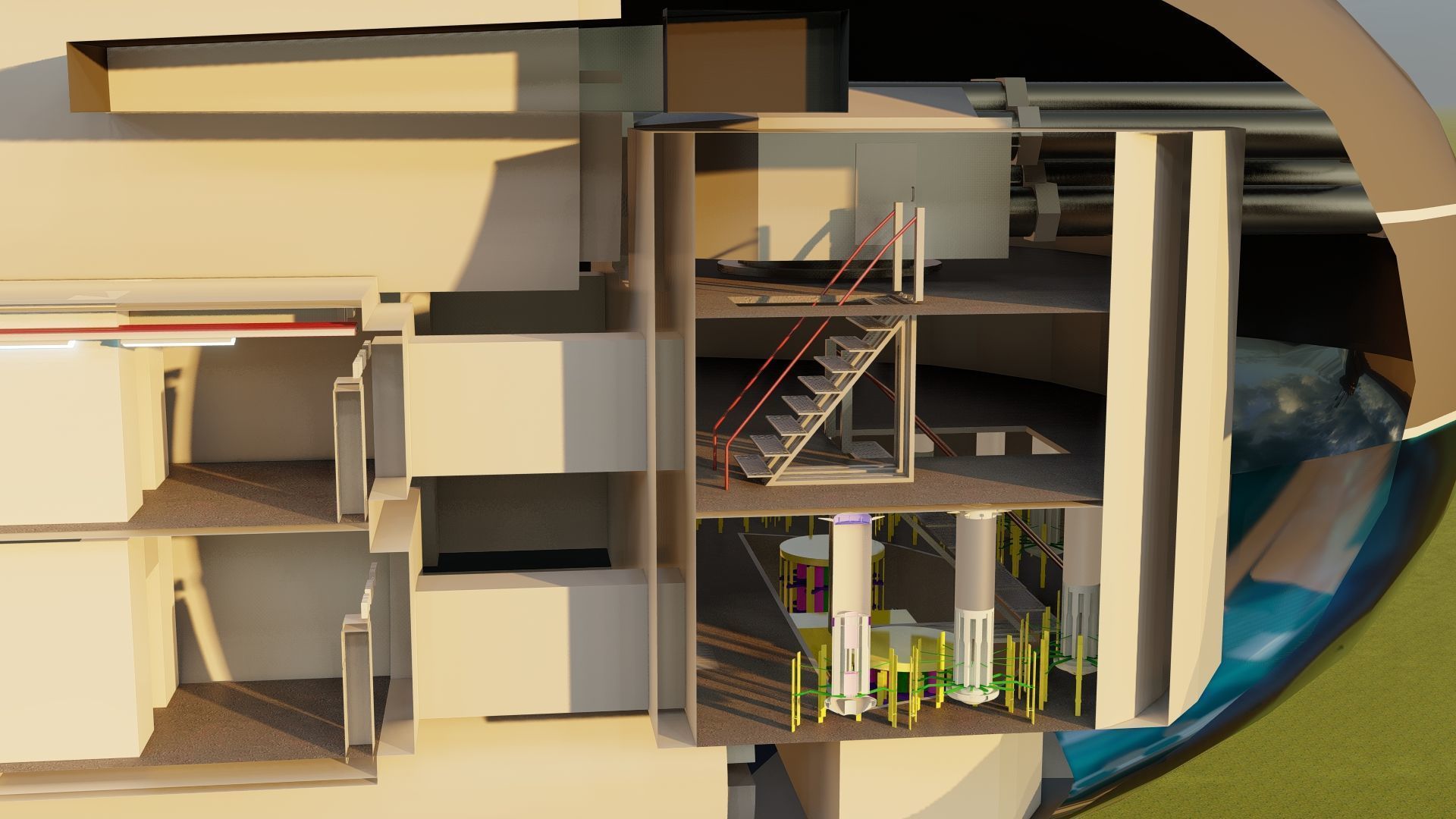 Typhoon class submarine with interior  3D model_13