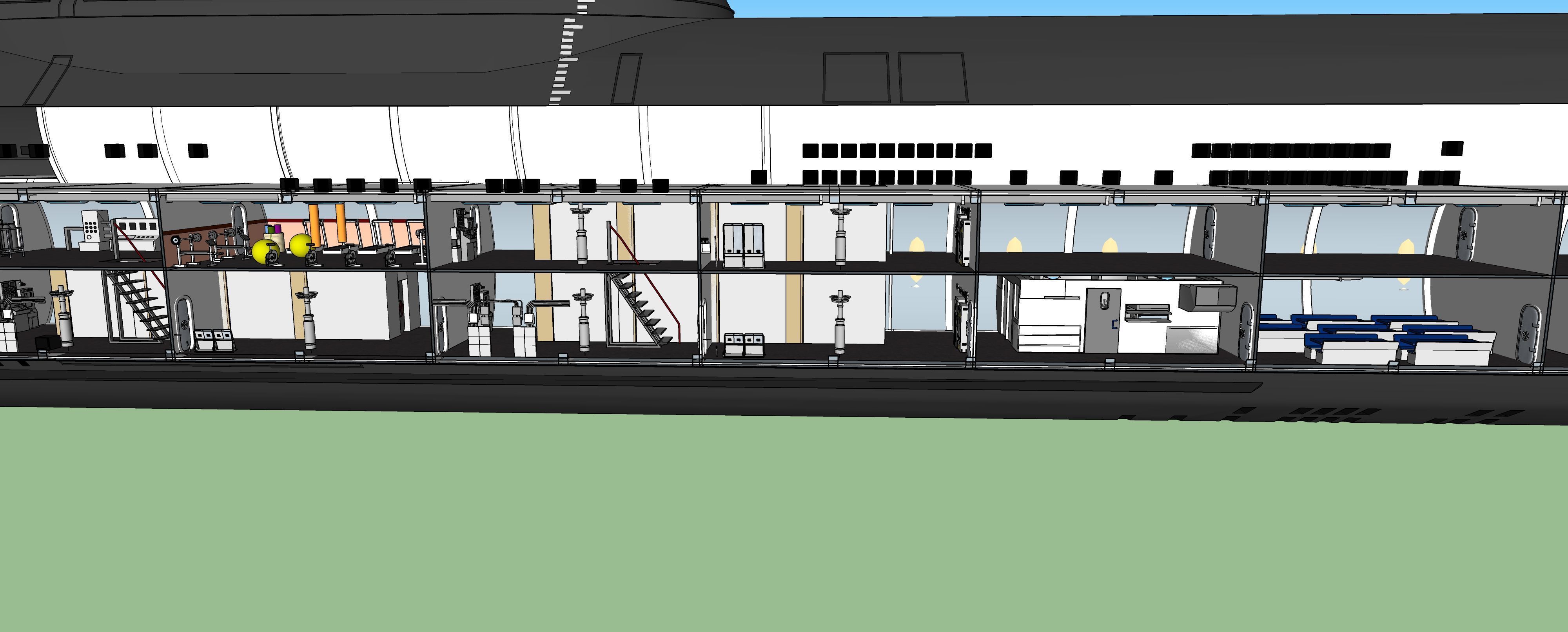 Typhoon class submarine with interior  3D model_35