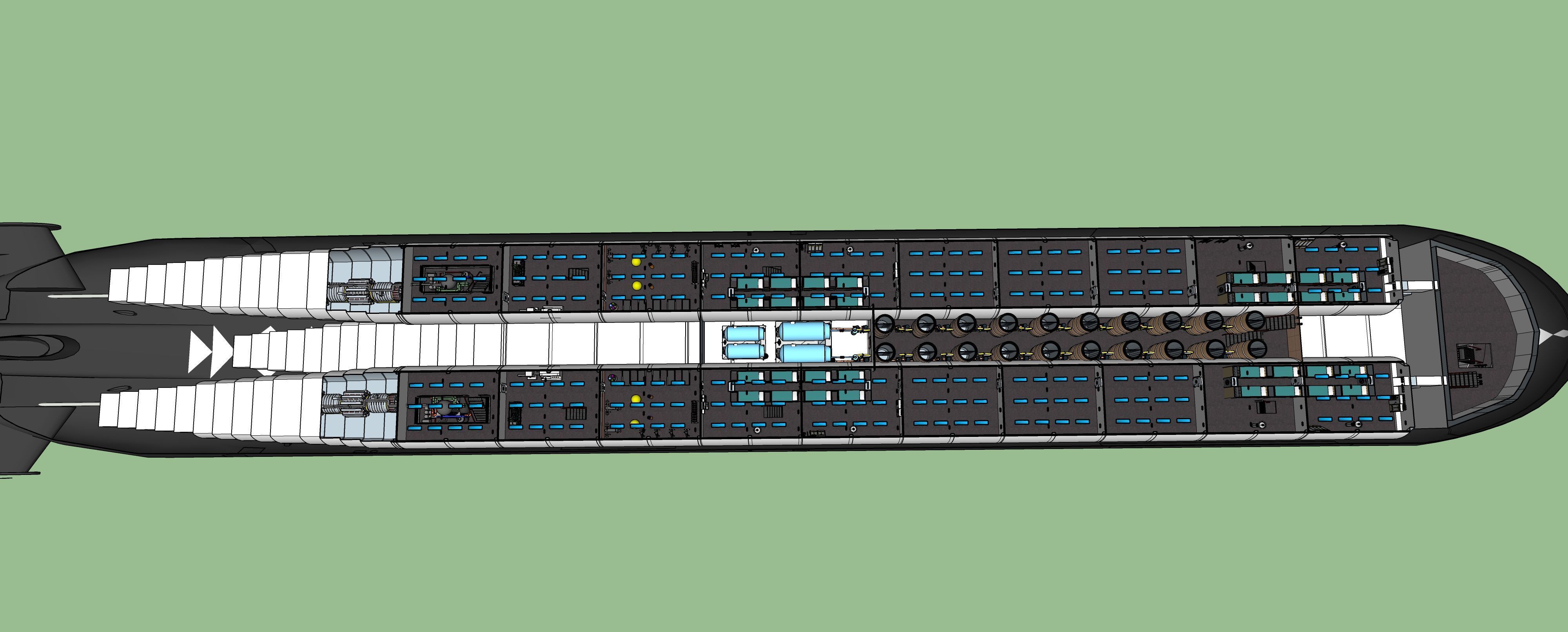 Typhoon class submarine with interior  3D model_39