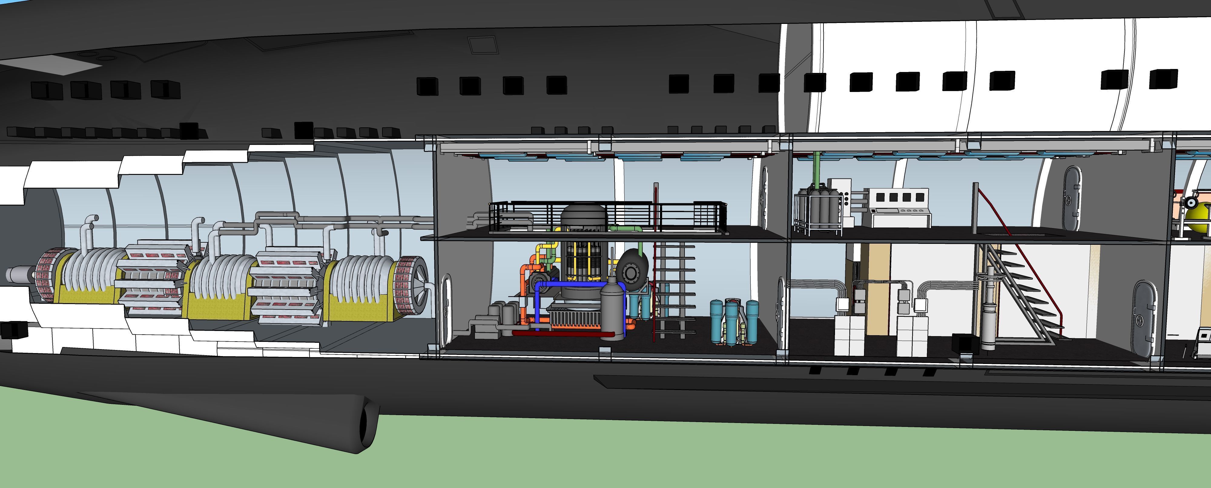 Typhoon class submarine with interior  3D model_33