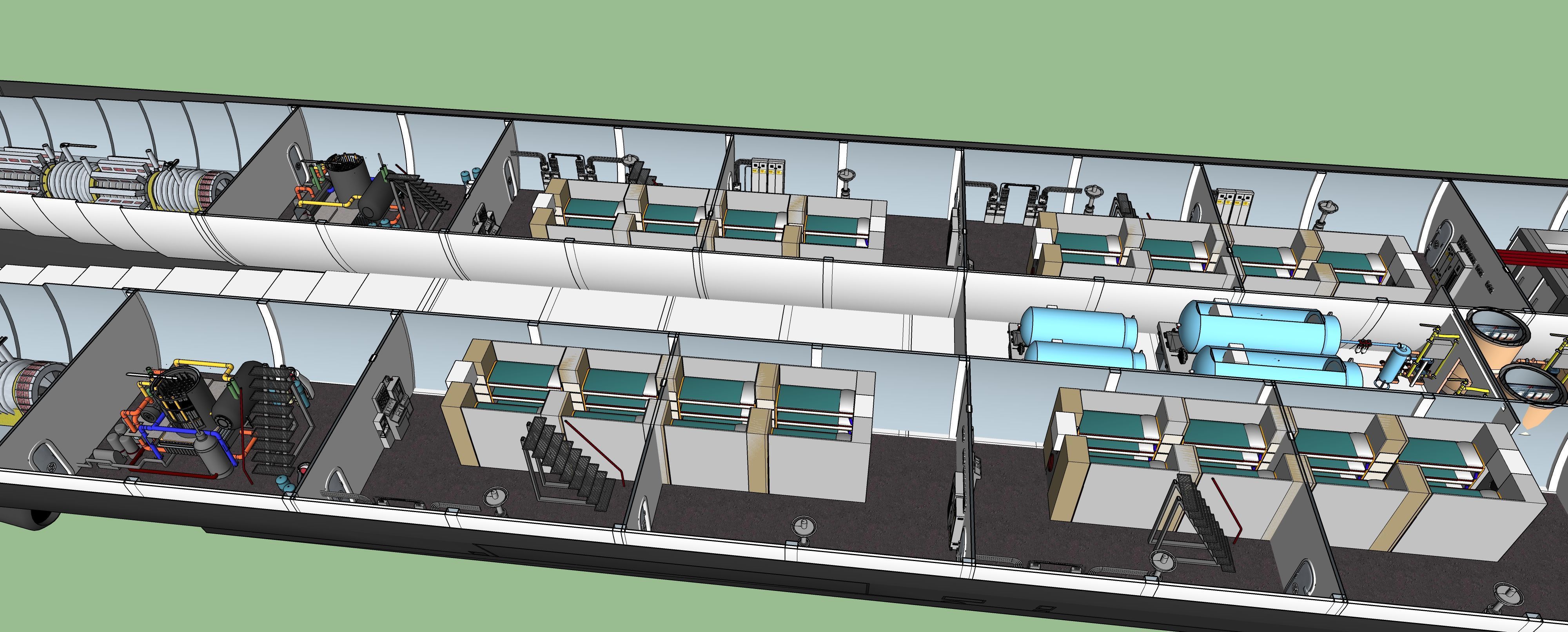 Typhoon class submarine with interior  3D model_49