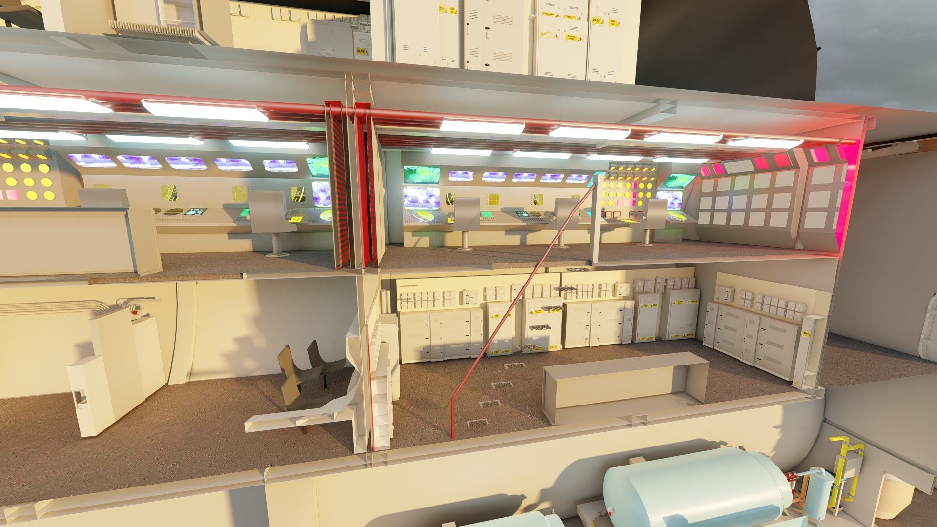 Typhoon class submarine with interior  3D model_8