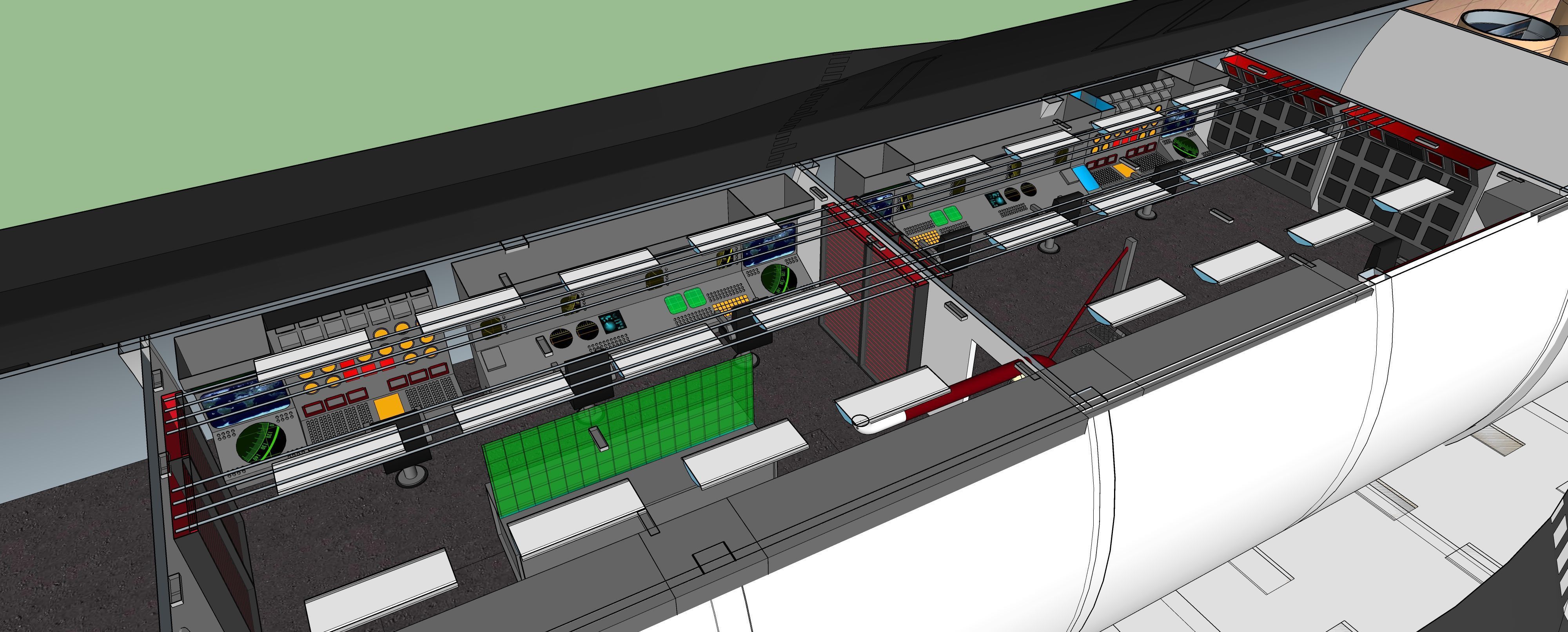 Typhoon class submarine with interior  3D model_42