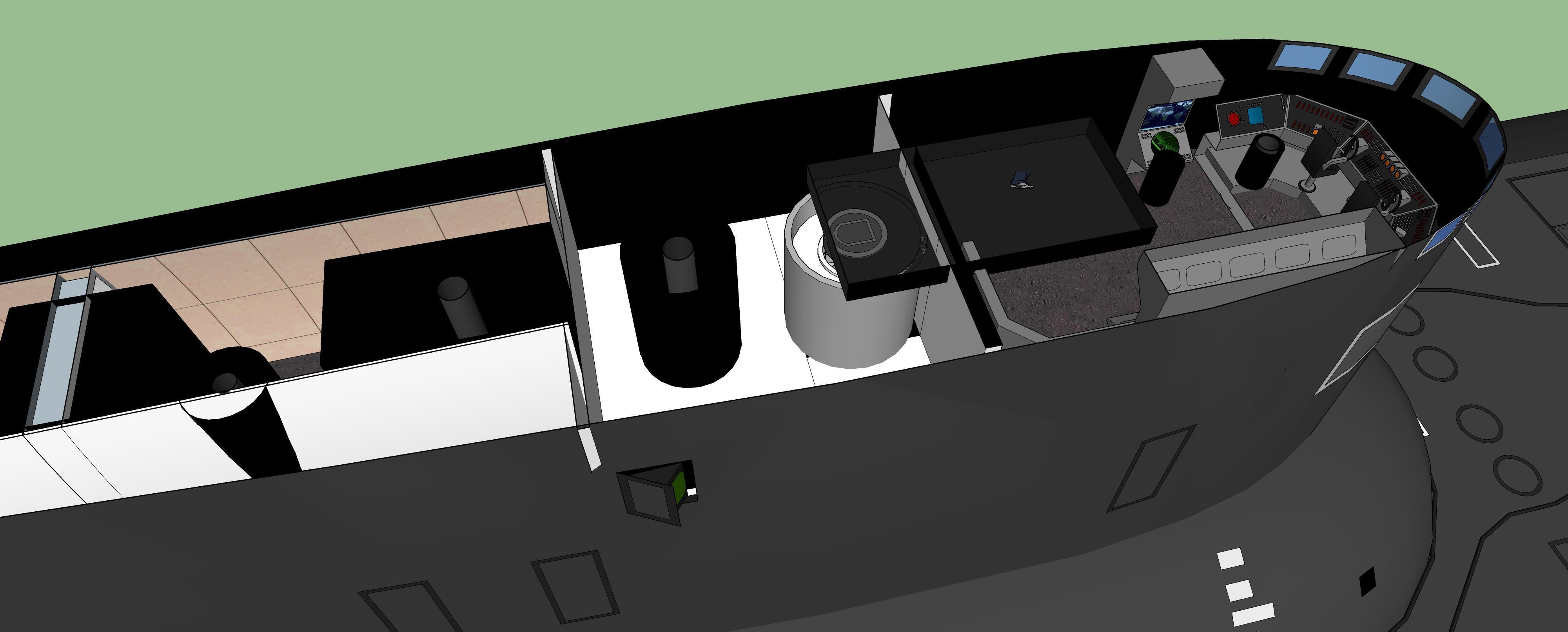 Typhoon class submarine with interior  3D model_44