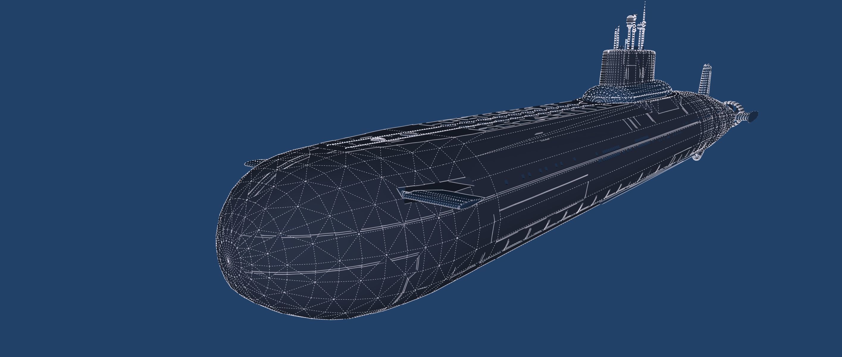 Typhoon class submarine with interior  3D model_53