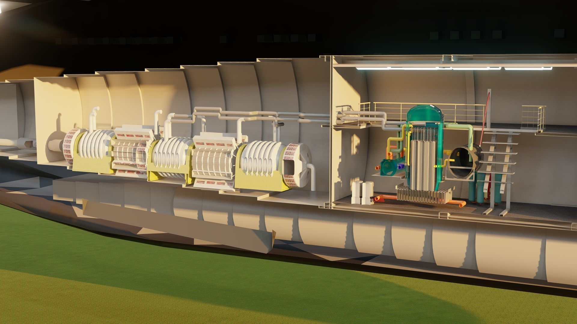 Typhoon class submarine with interior  3D model_15