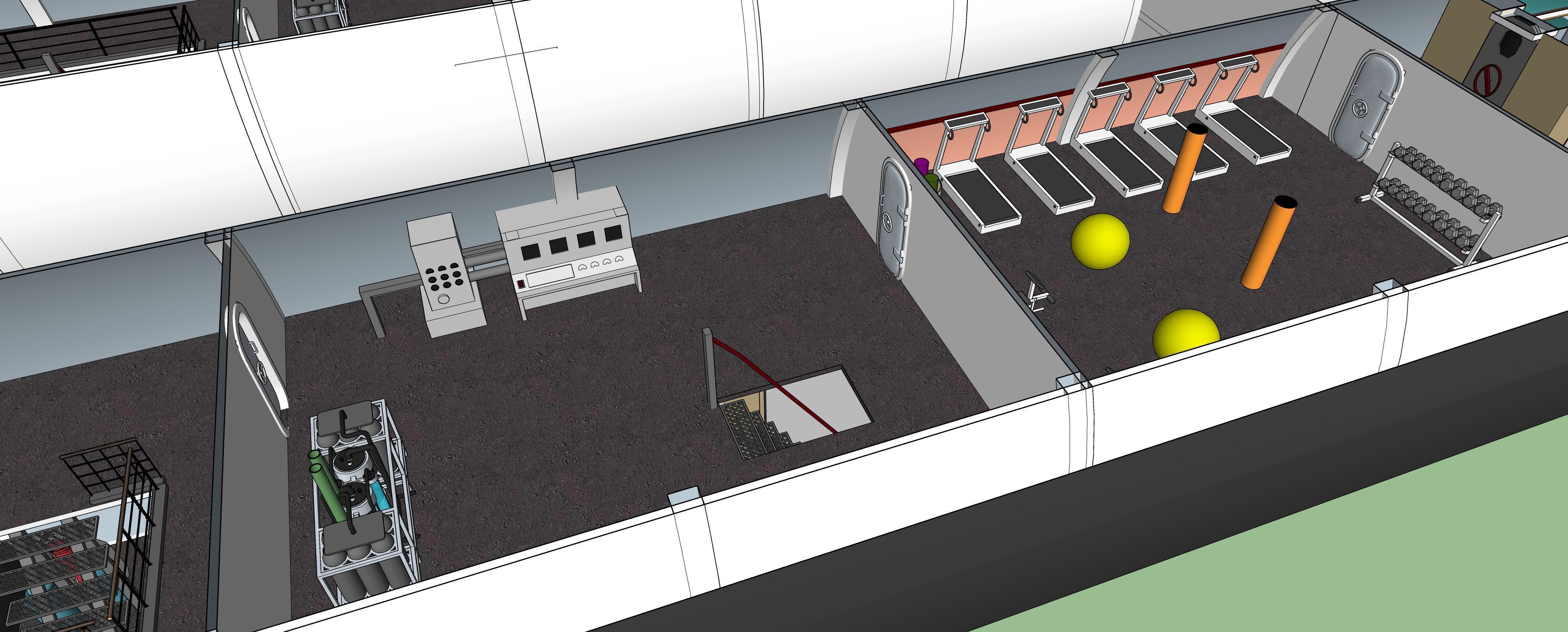 Typhoon class submarine with interior  3D model_46