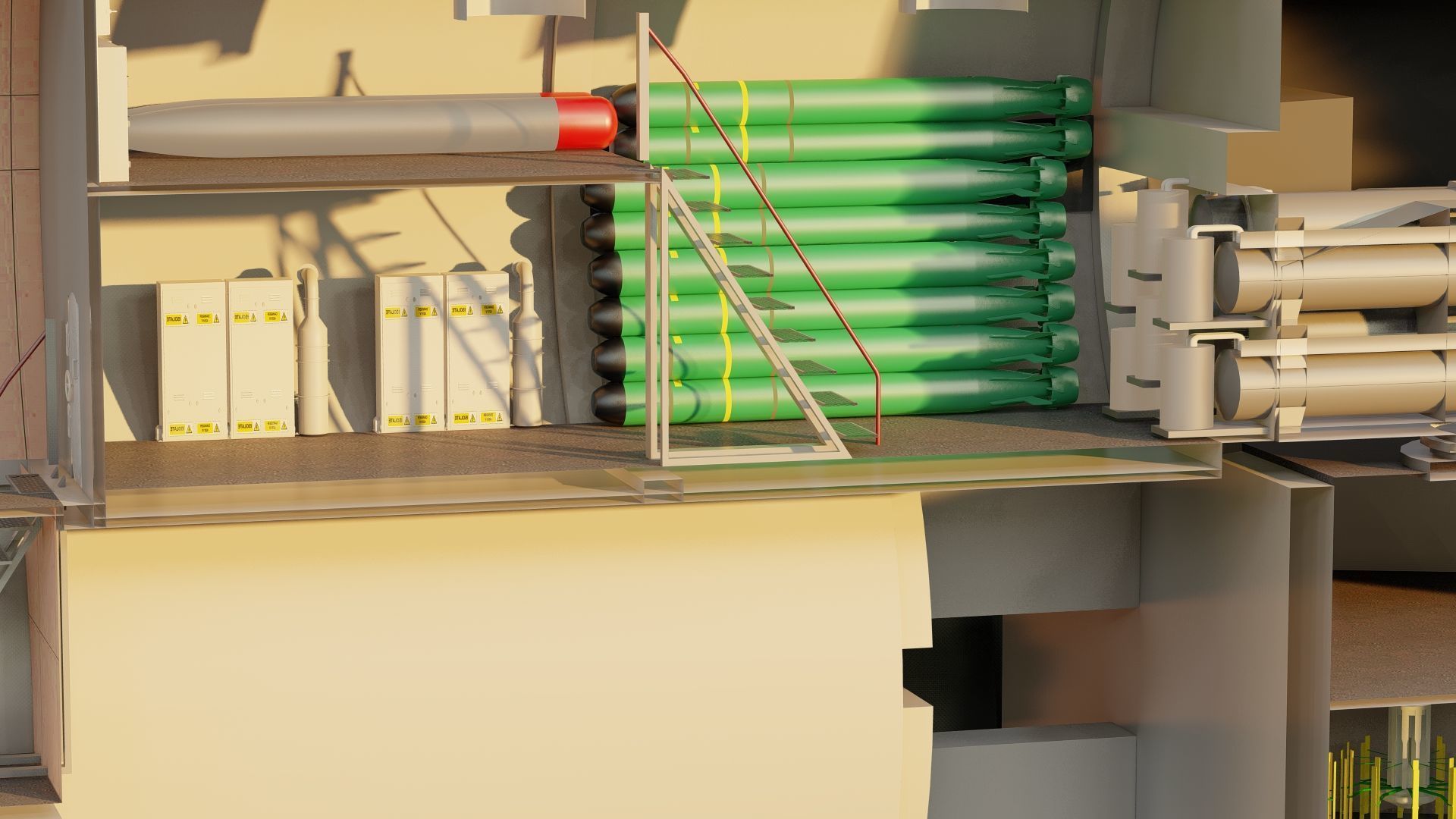 Typhoon class submarine with interior  3D model_11