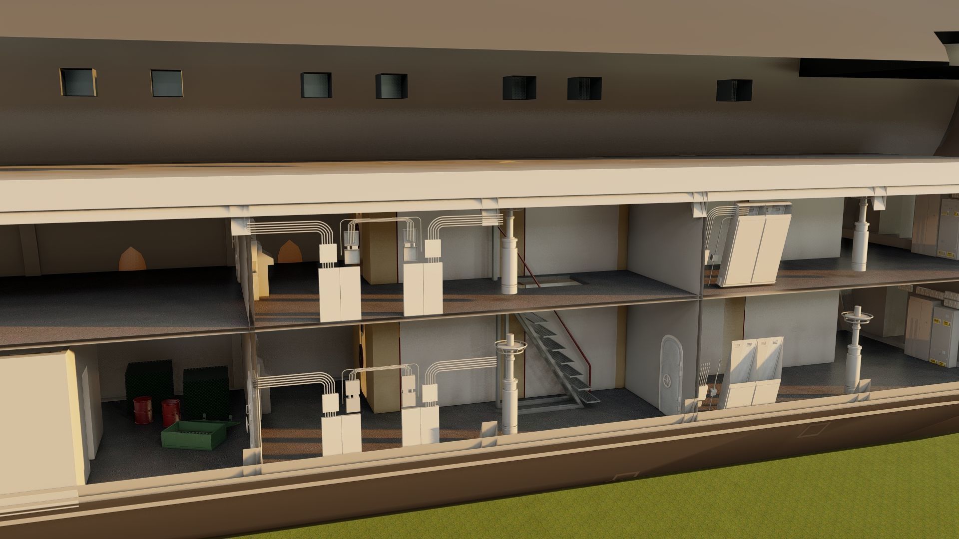 Typhoon class submarine with interior  3D model_20