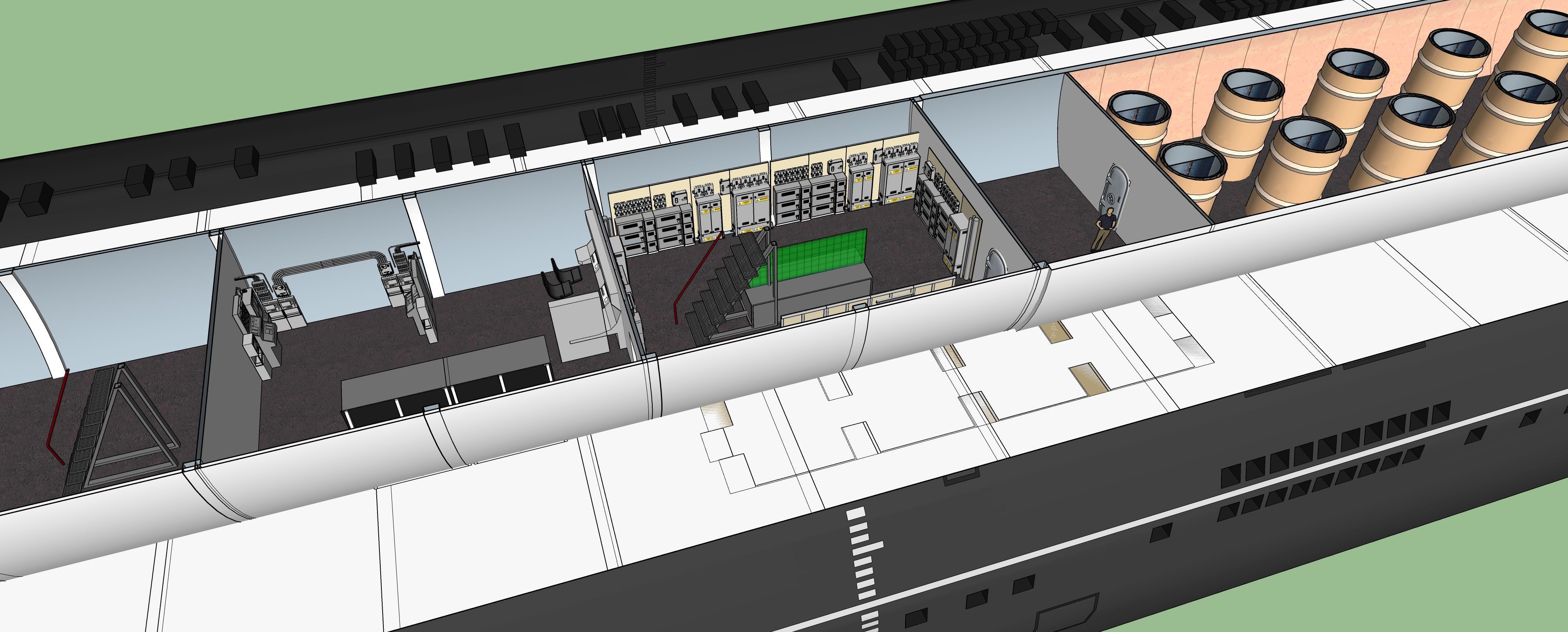 Typhoon class submarine with interior  3D model_40