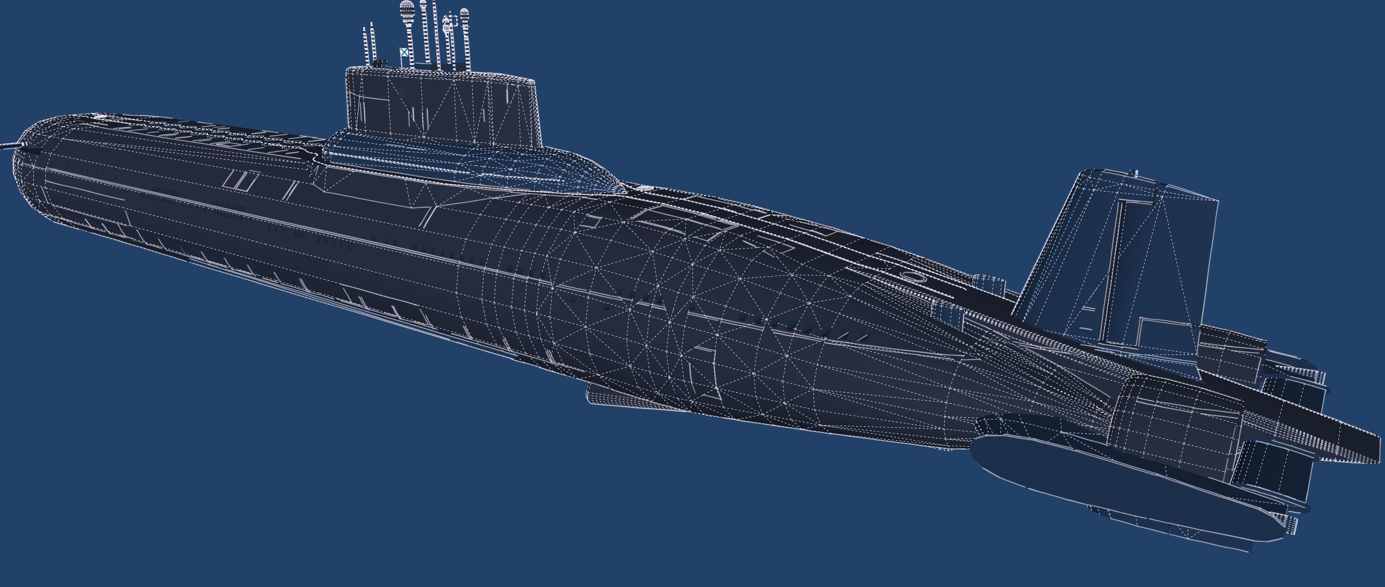Typhoon class submarine with interior  3D model_54