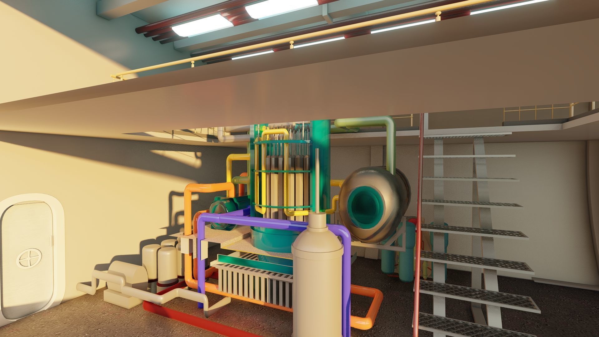 Typhoon class submarine with interior  3D model_23